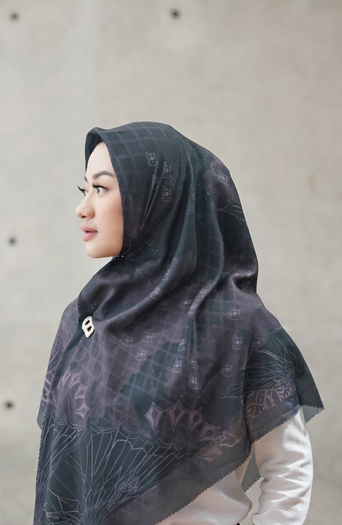 Medina Voal Kare XL - Lacivert