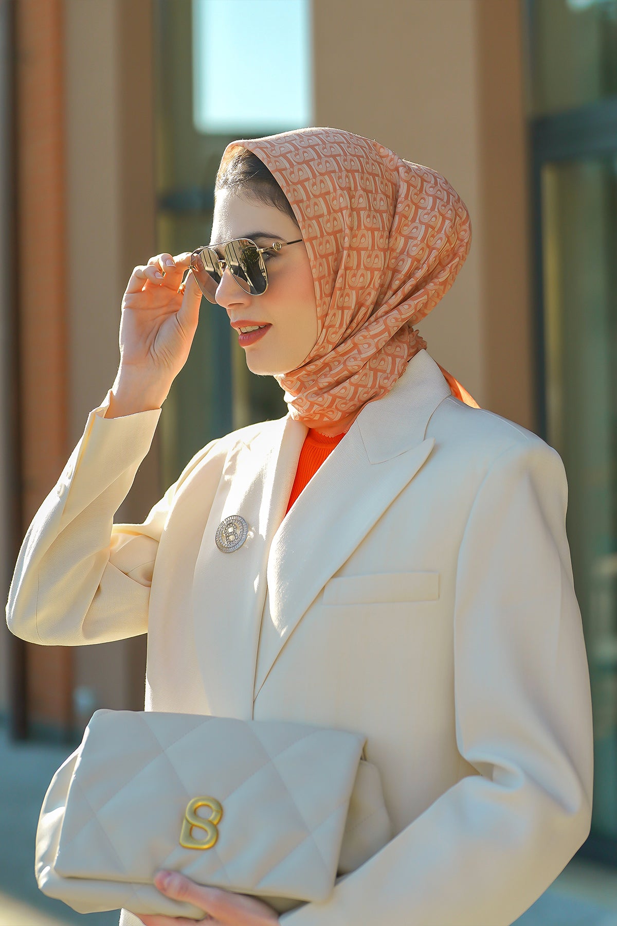 Bimu Voile Square - Carrot Cake