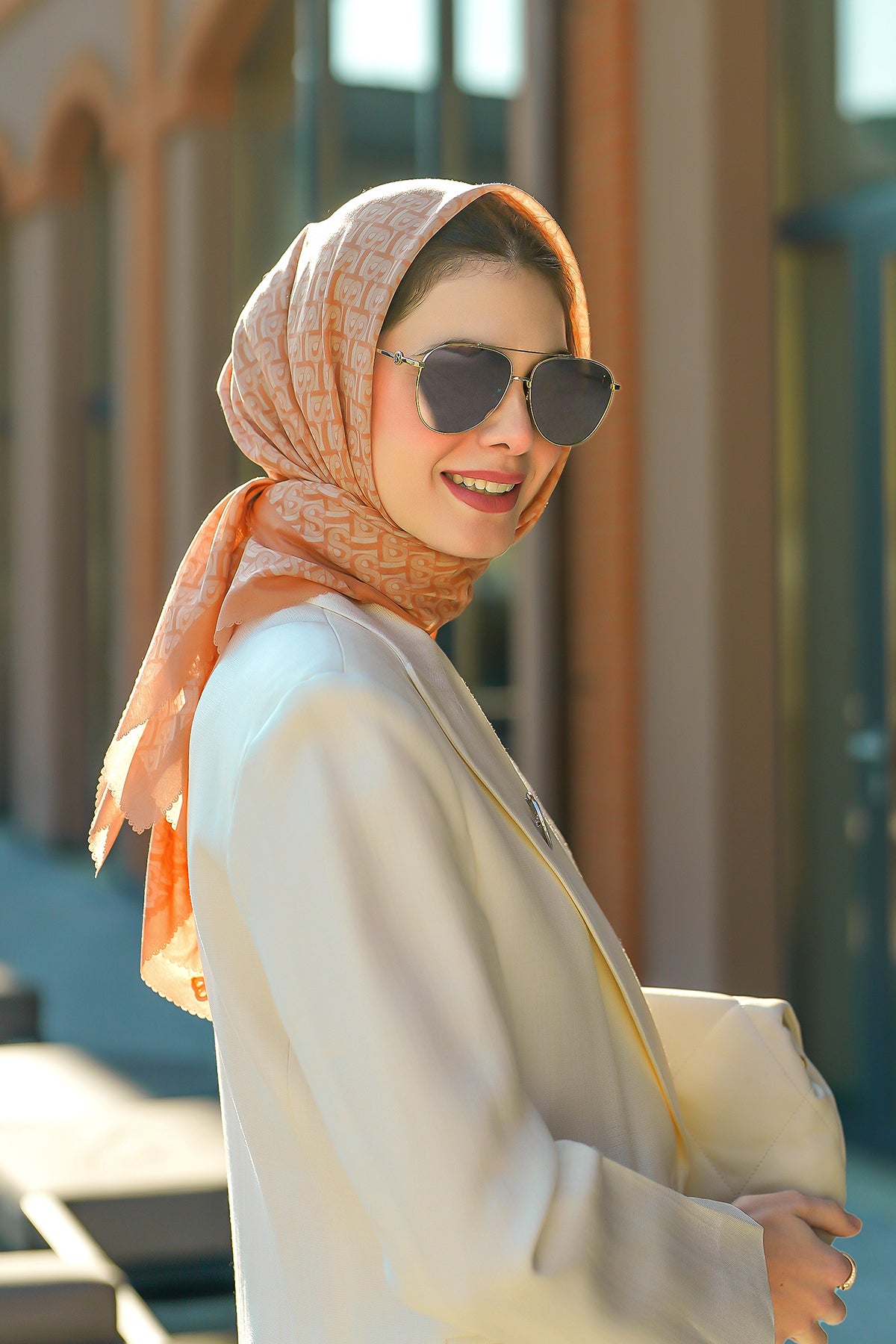 Bimu Voile Square - Carrot Cake