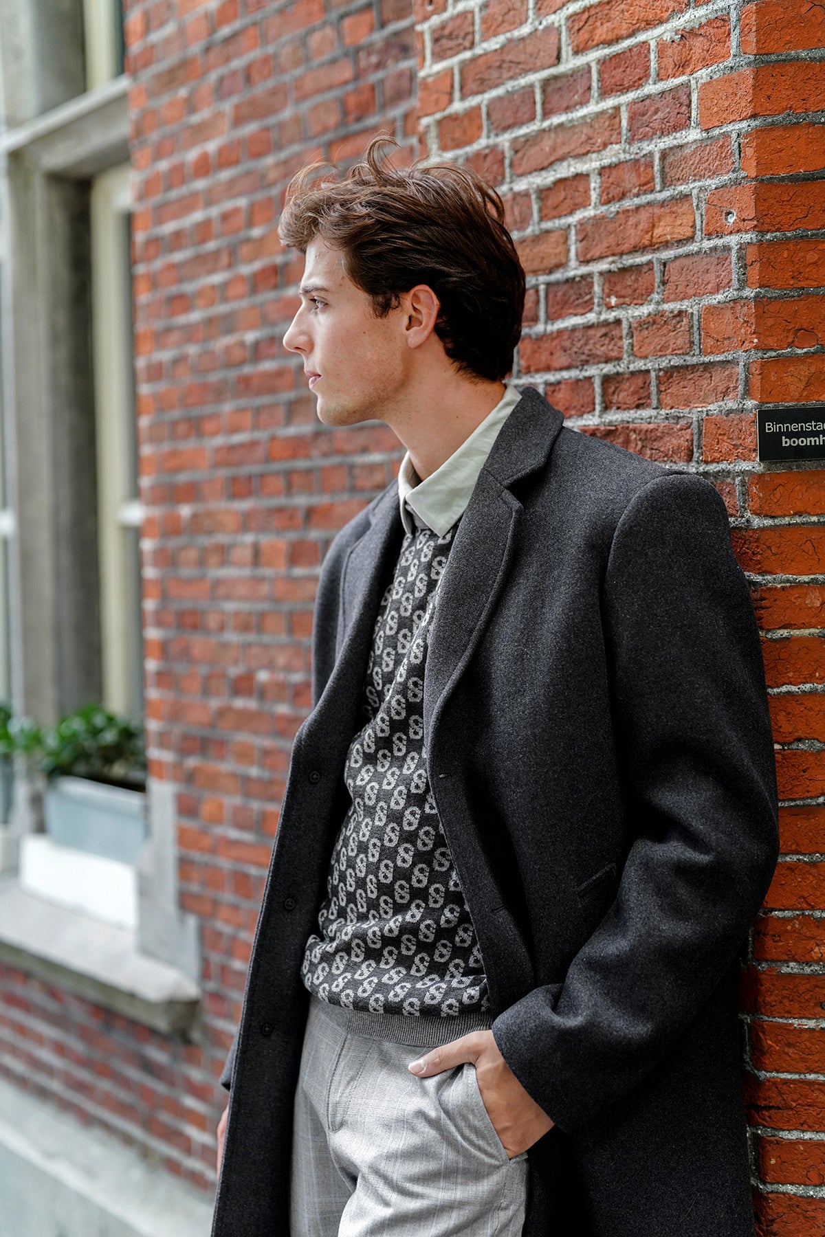 Everyday Monogram Sweater - Metal Gray