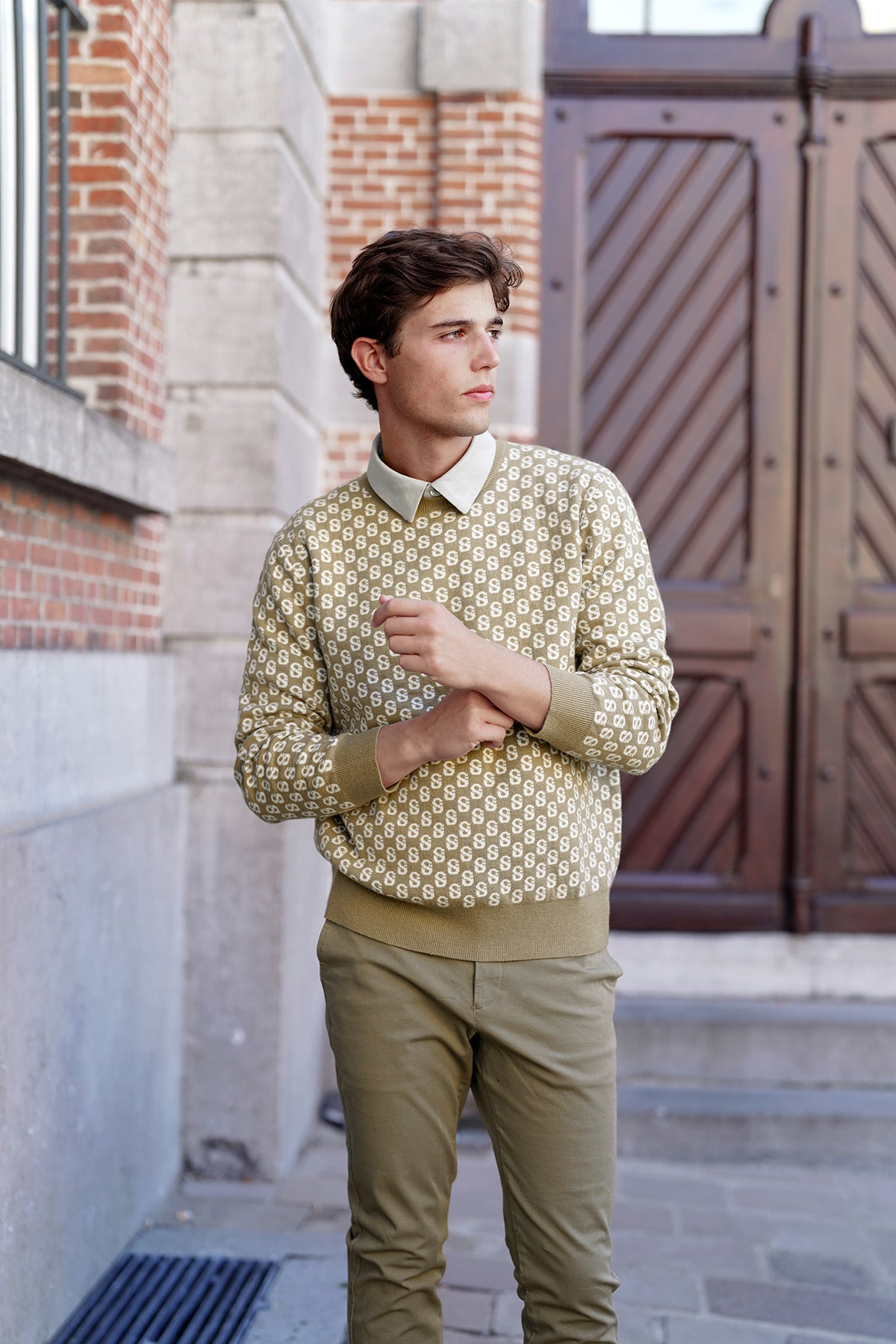 Signature Monogram Sweater - Pale Gold