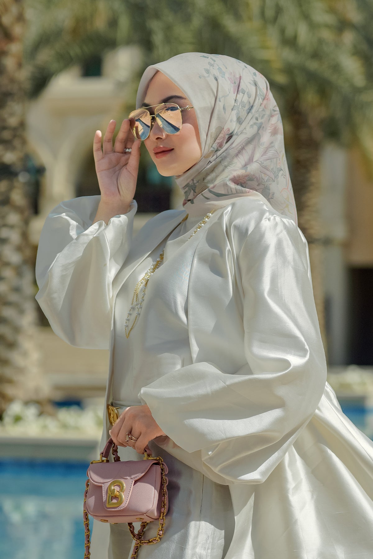 Dubai Voile Square - Vanilla