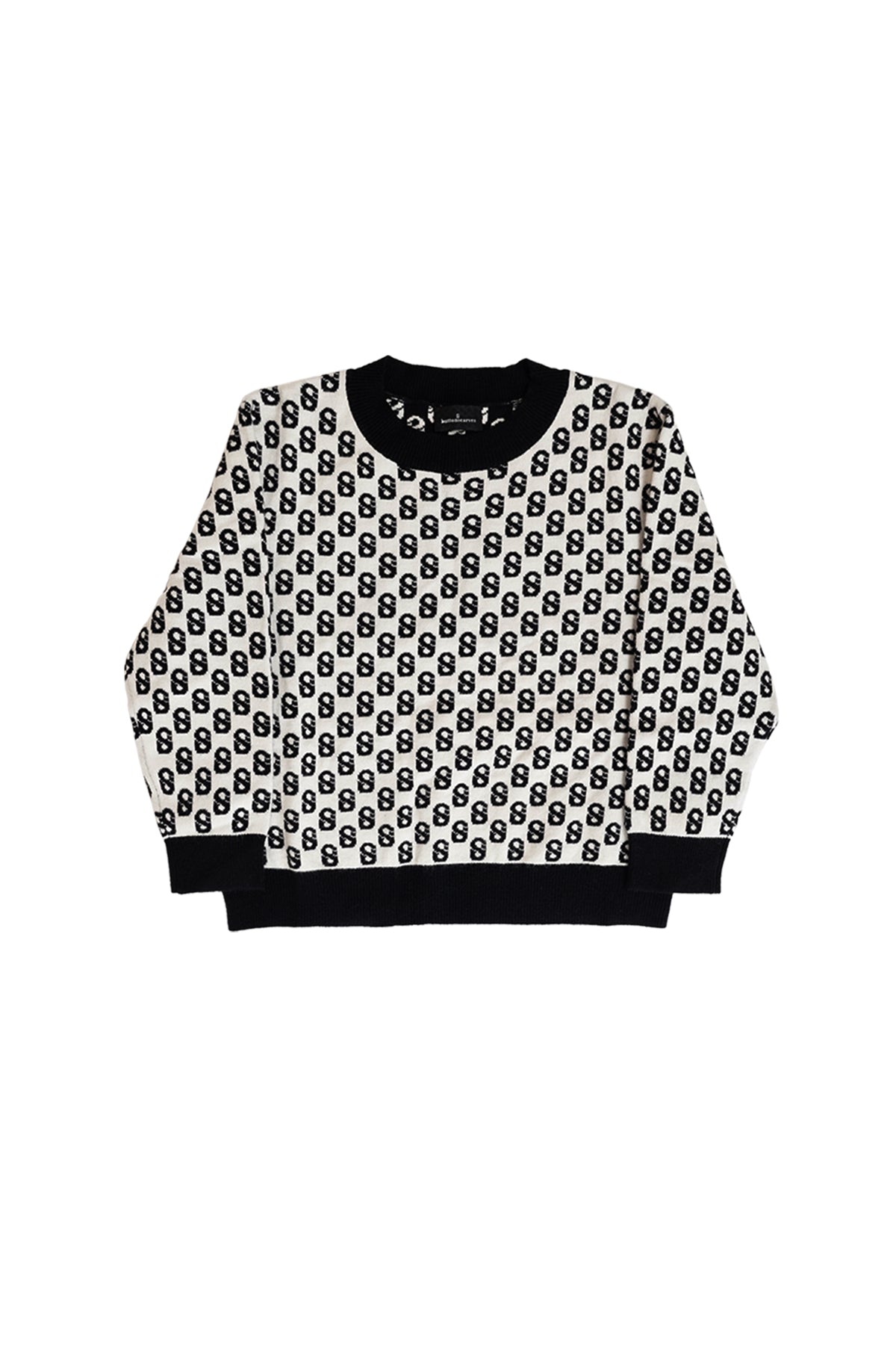 Kids Signature Monogram Sweater - Black Pearl