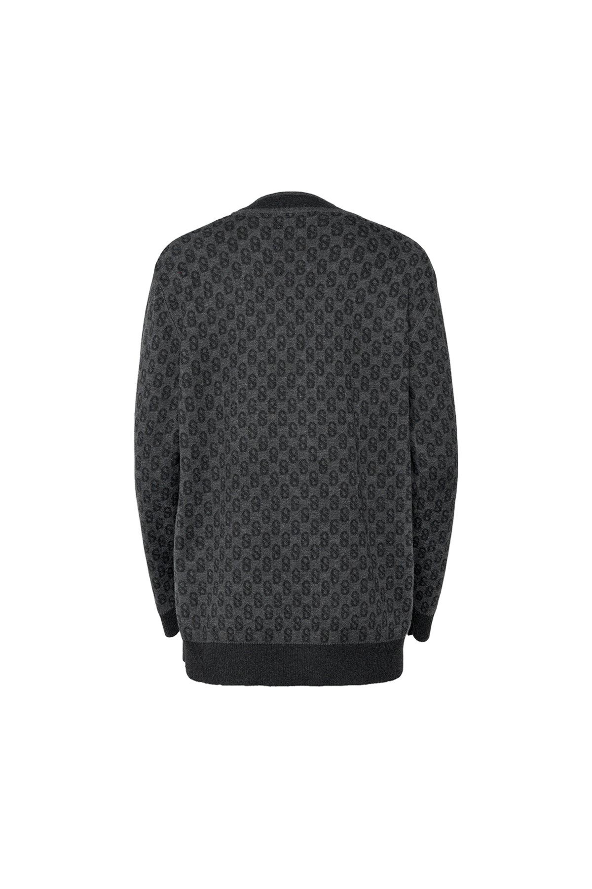 Everyday Monogram Cardigan - Granite Gray