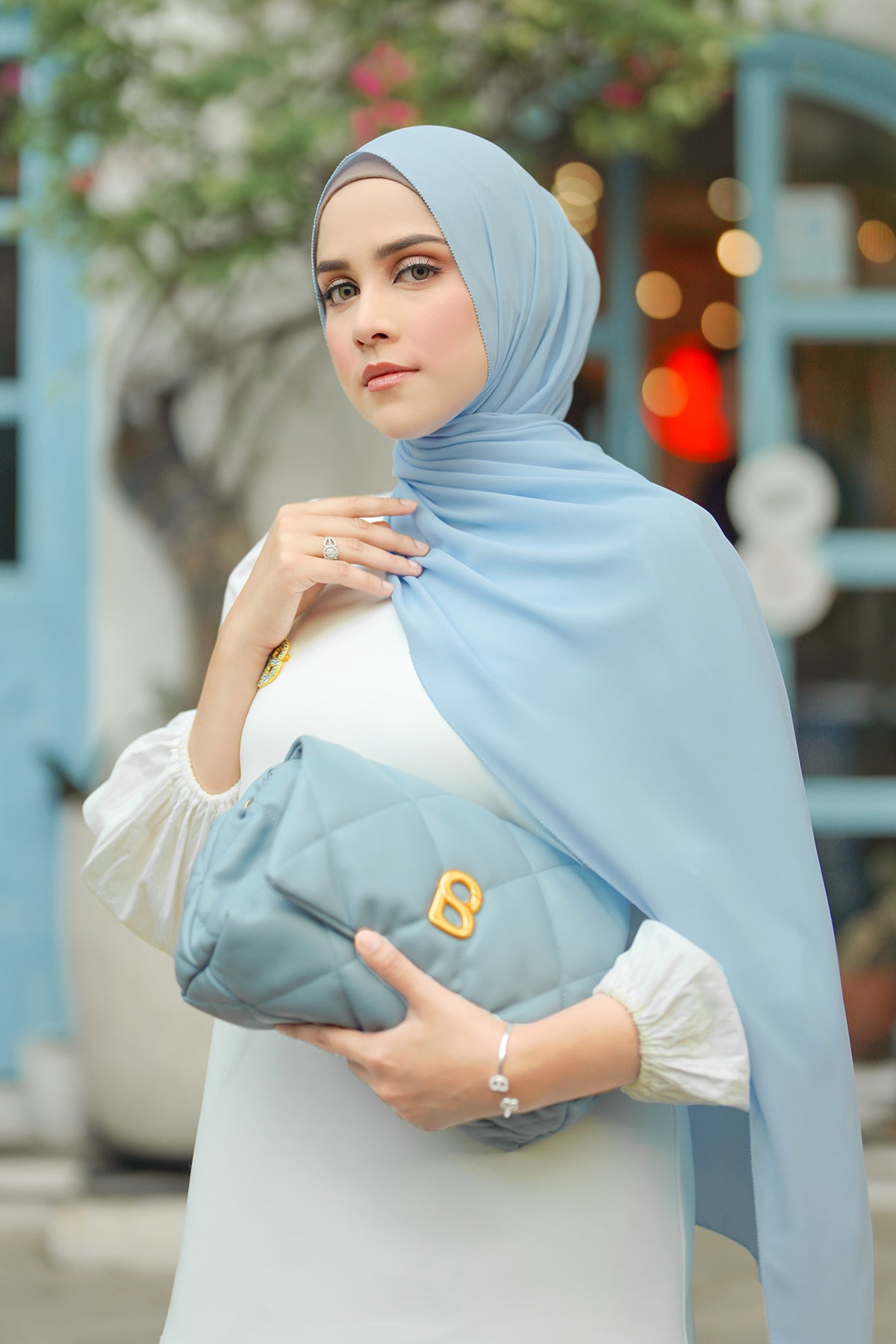 Günlük Şal - Şambray Mavisi