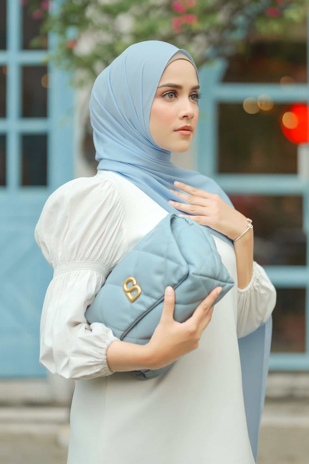 Günlük Şal - Şambray Mavisi