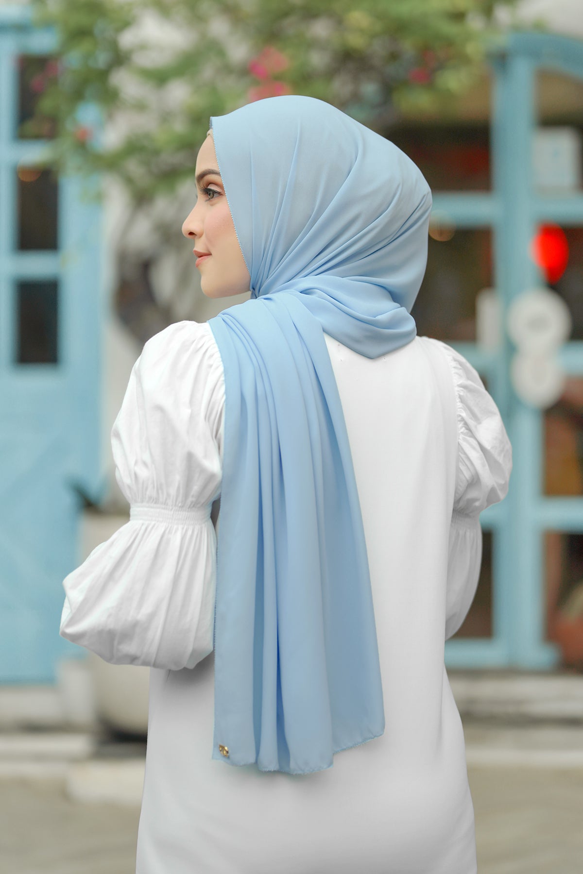 Günlük Şal - Şambray Mavisi