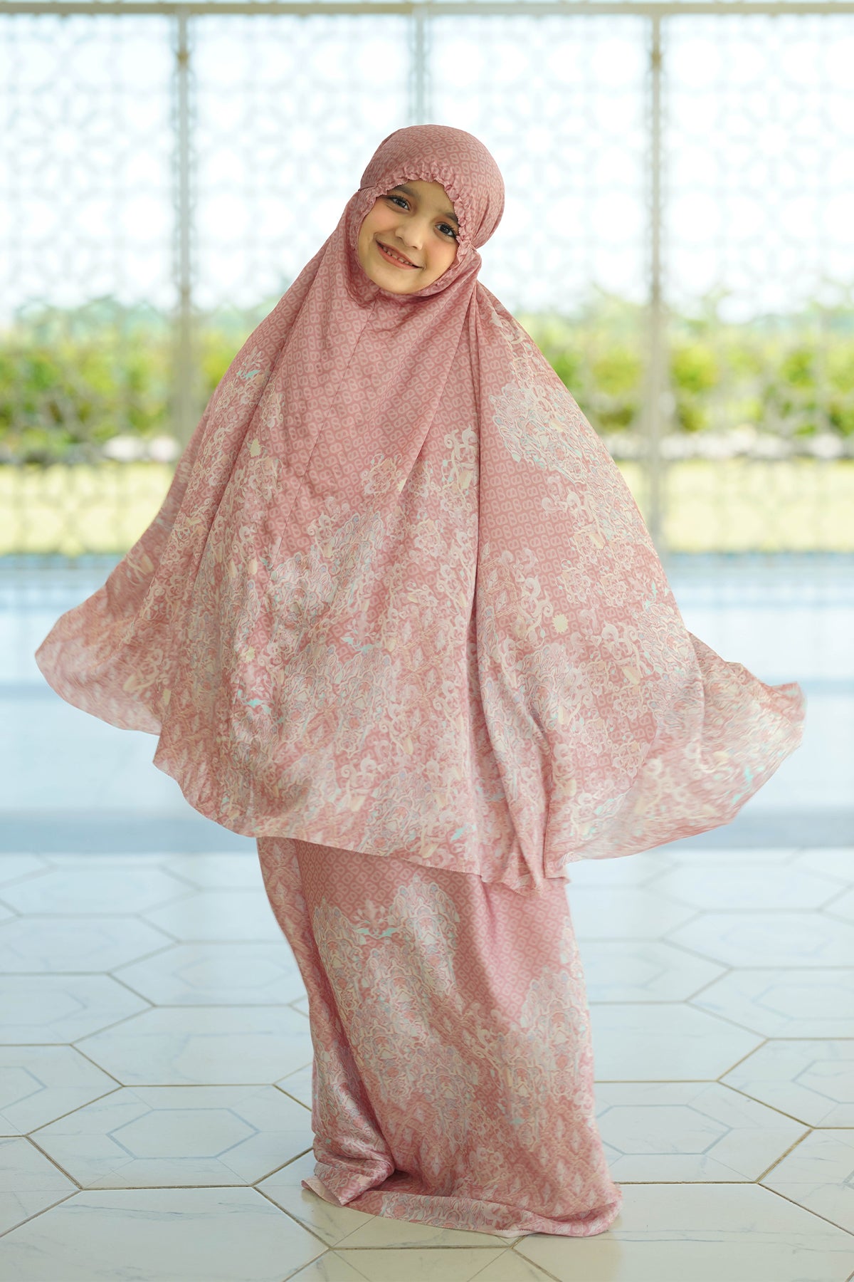 The Granada Prayer Robe - Salmon Rose