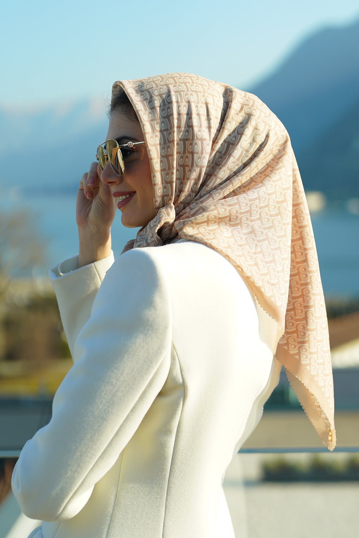 Bimu Voile Square - Indian Tan