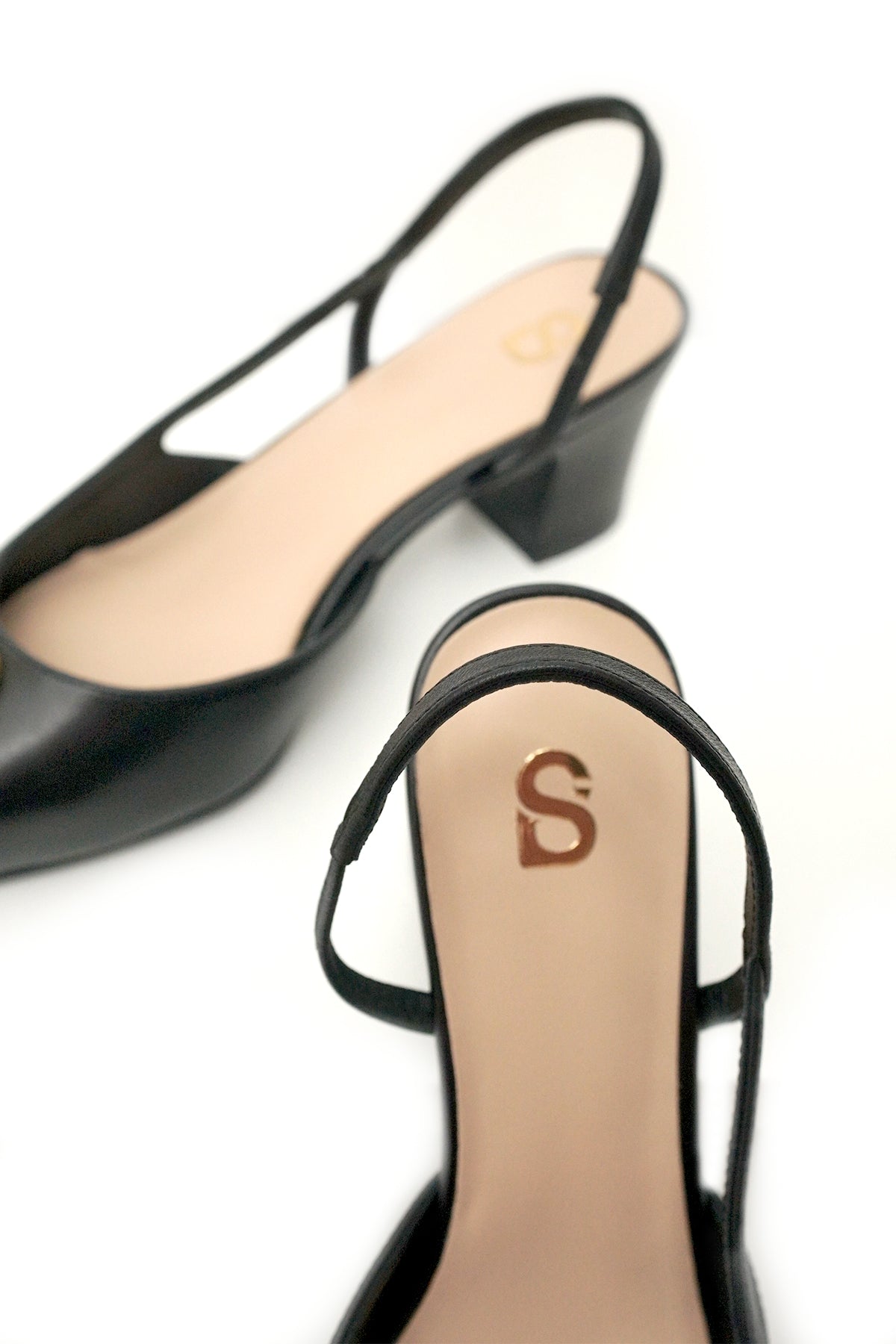 Kylie Mid Heel Shoes - Black