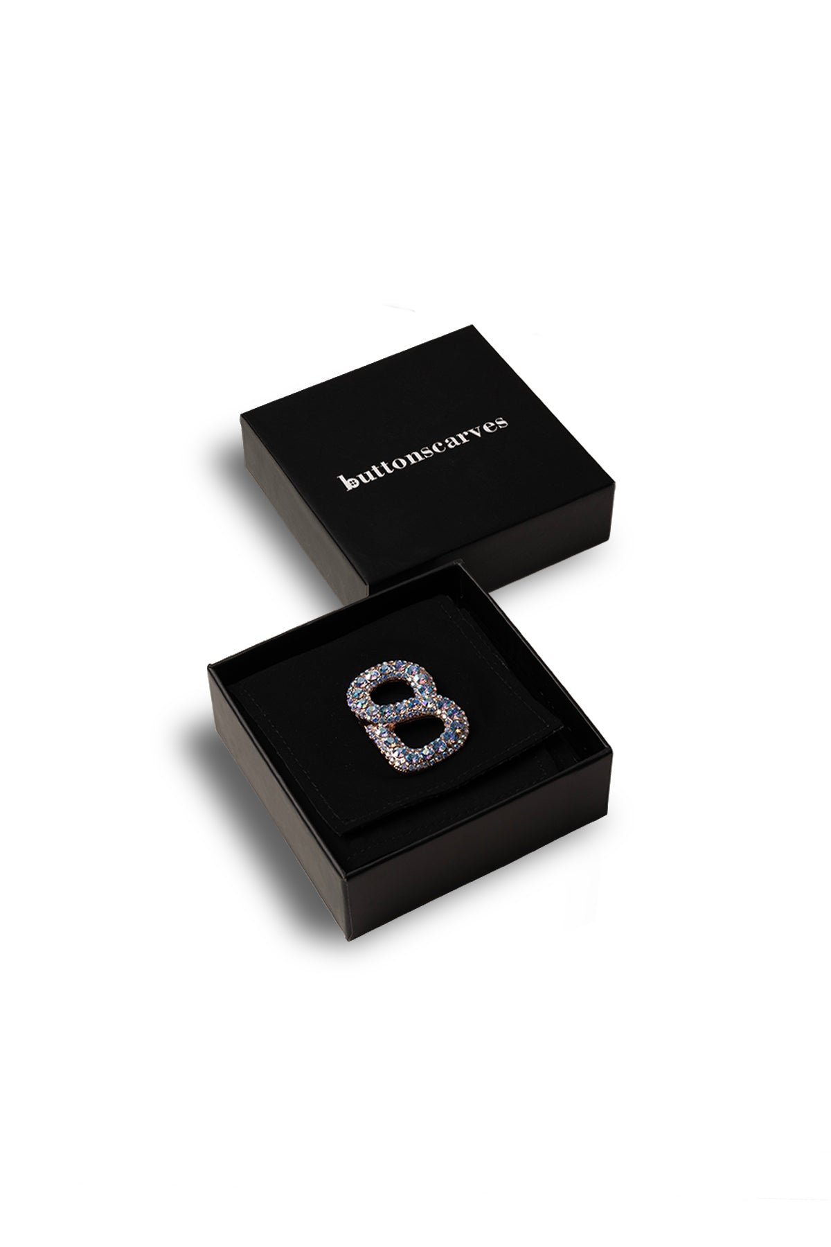 Luxe Signature Gleaming Brooch - Baby Blue