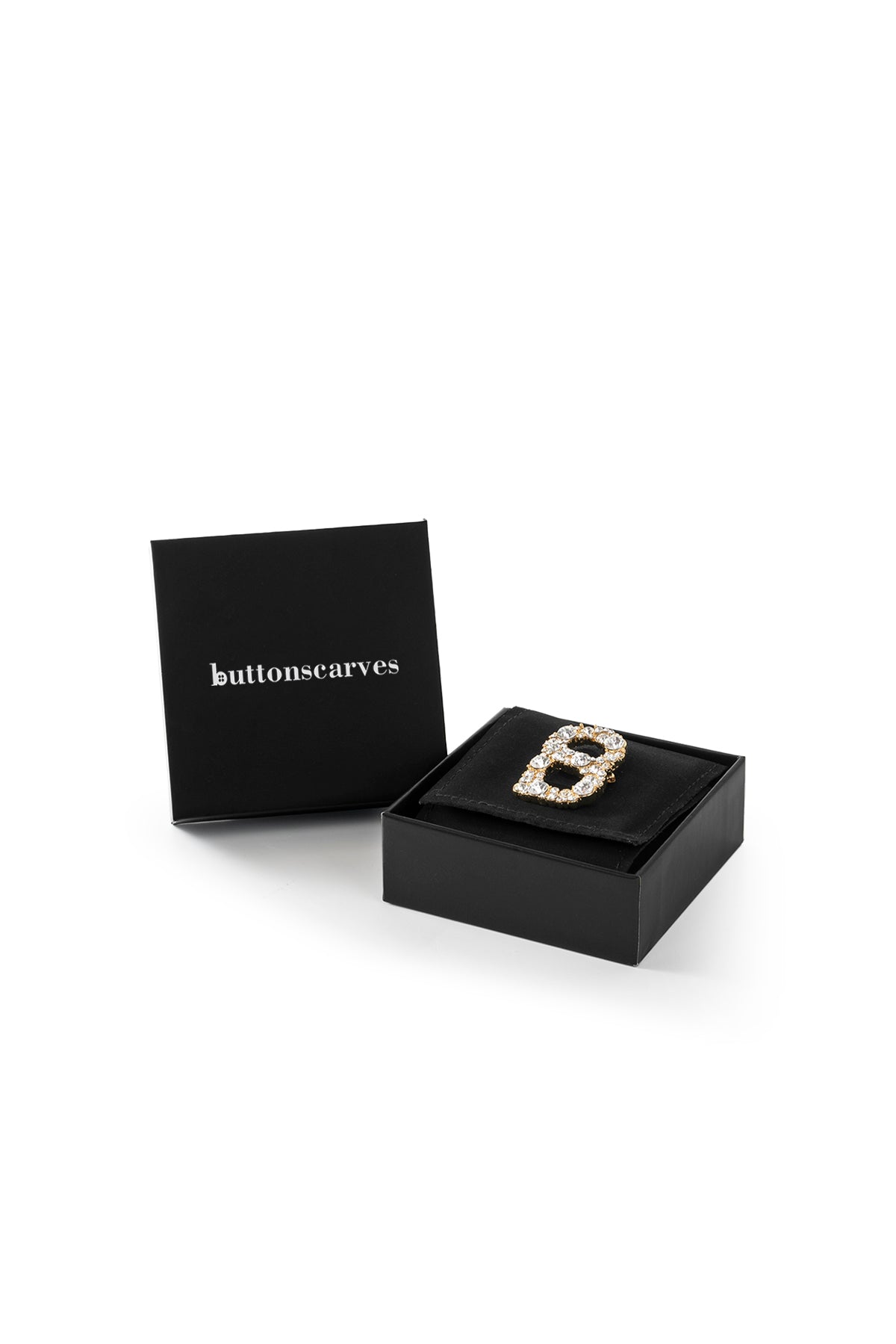 Luxe Signature Crystal Brooch - Gold