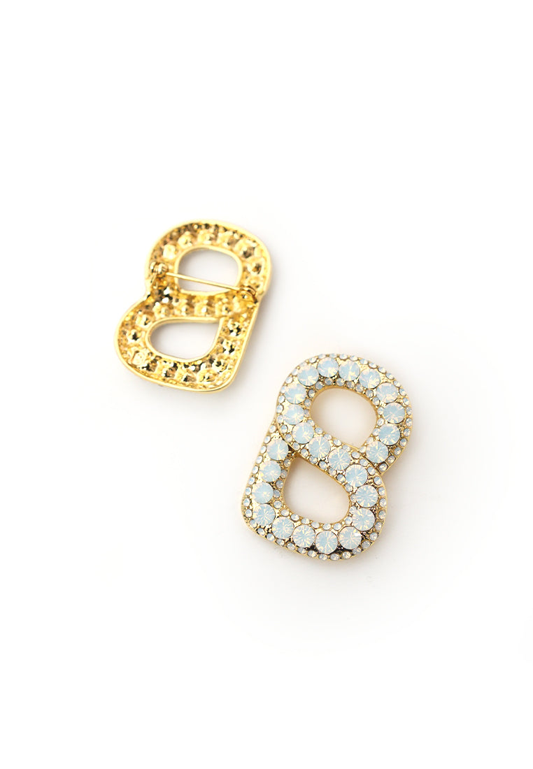 Luxe Signature Gleaming Brooch - Opal