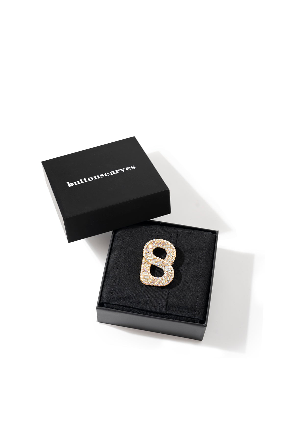 Luxe Signature Multi Crystal Brooch - Gold Iridescent