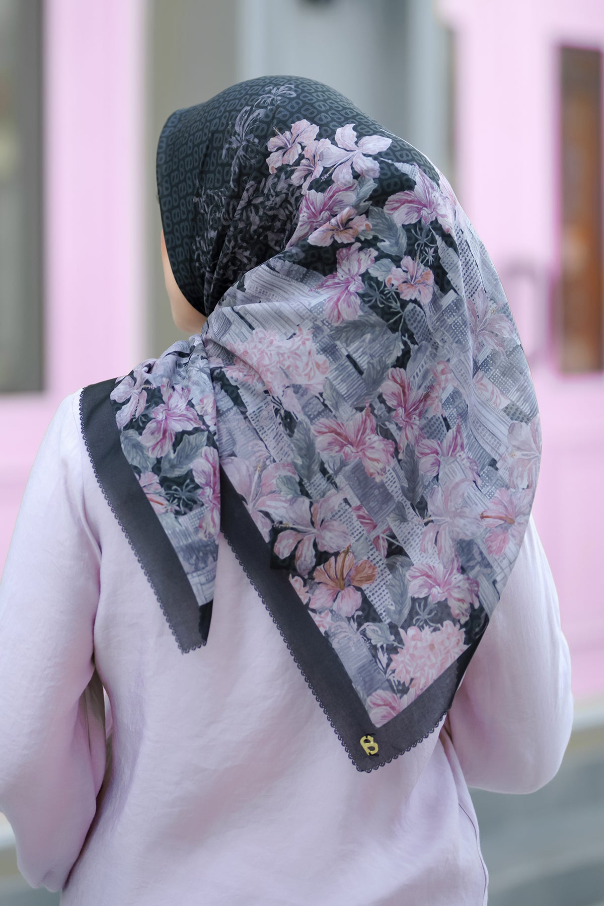 The Malaya Voal Square - Black