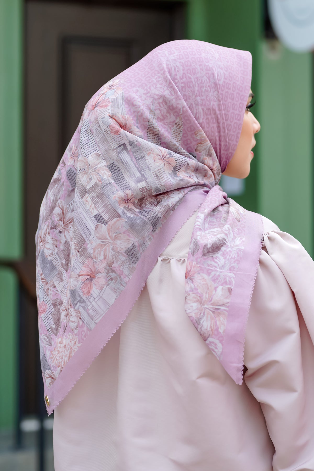 The Malaya Voal Square - Blush