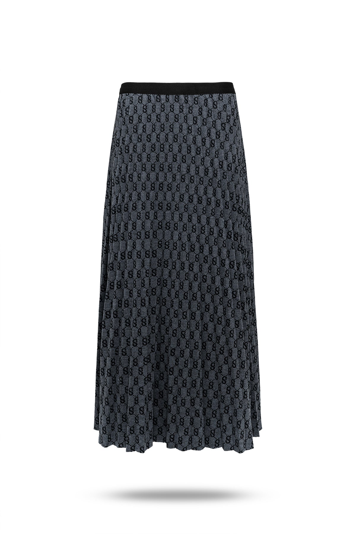 Monogram Pleated Skirt - Cookies Cream