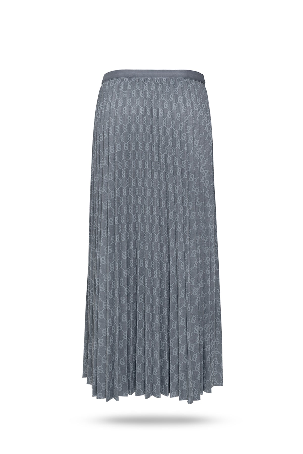Monogram Pleated Skirt - Flagstone