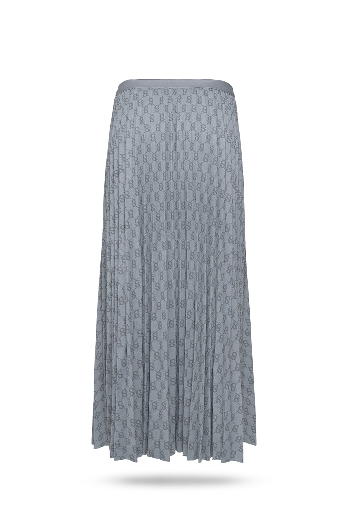 Monogram Pleated Skirt - Grayish