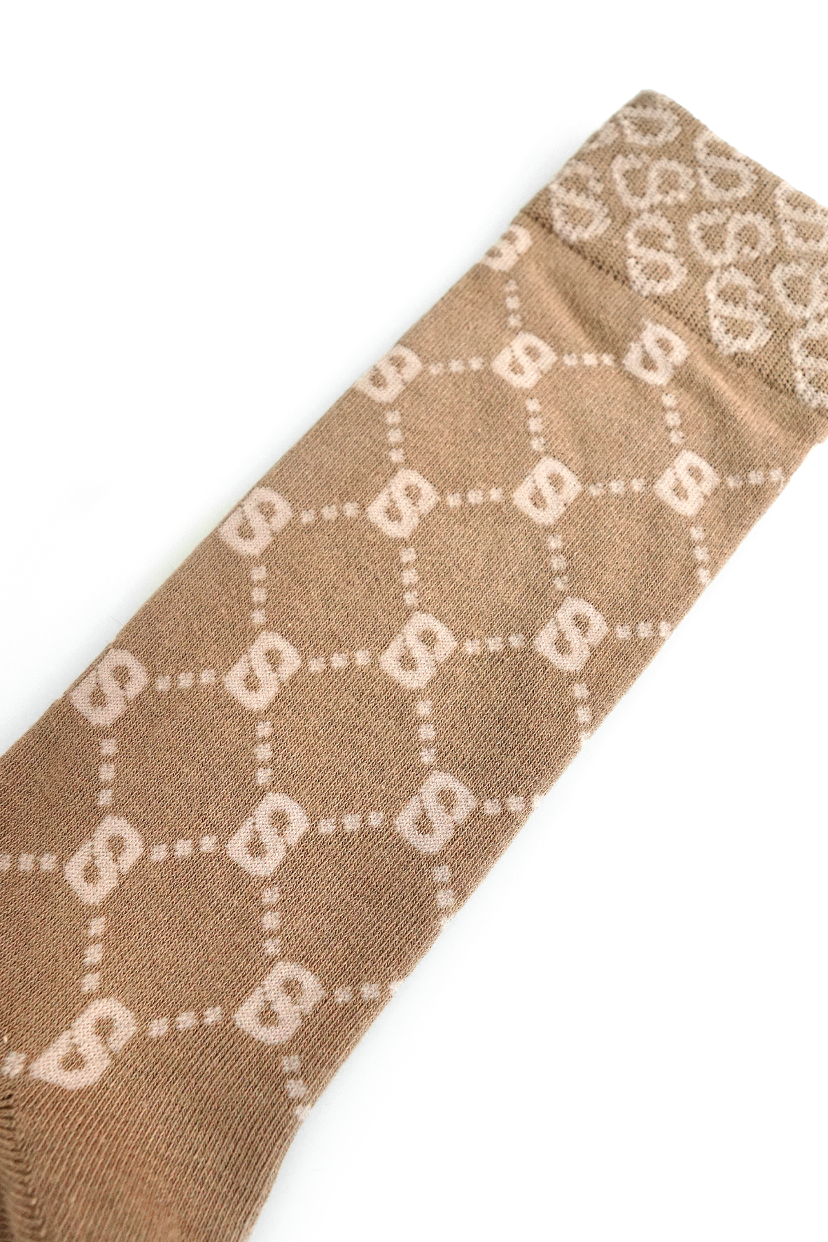 Monogram Çorap Kahverengi