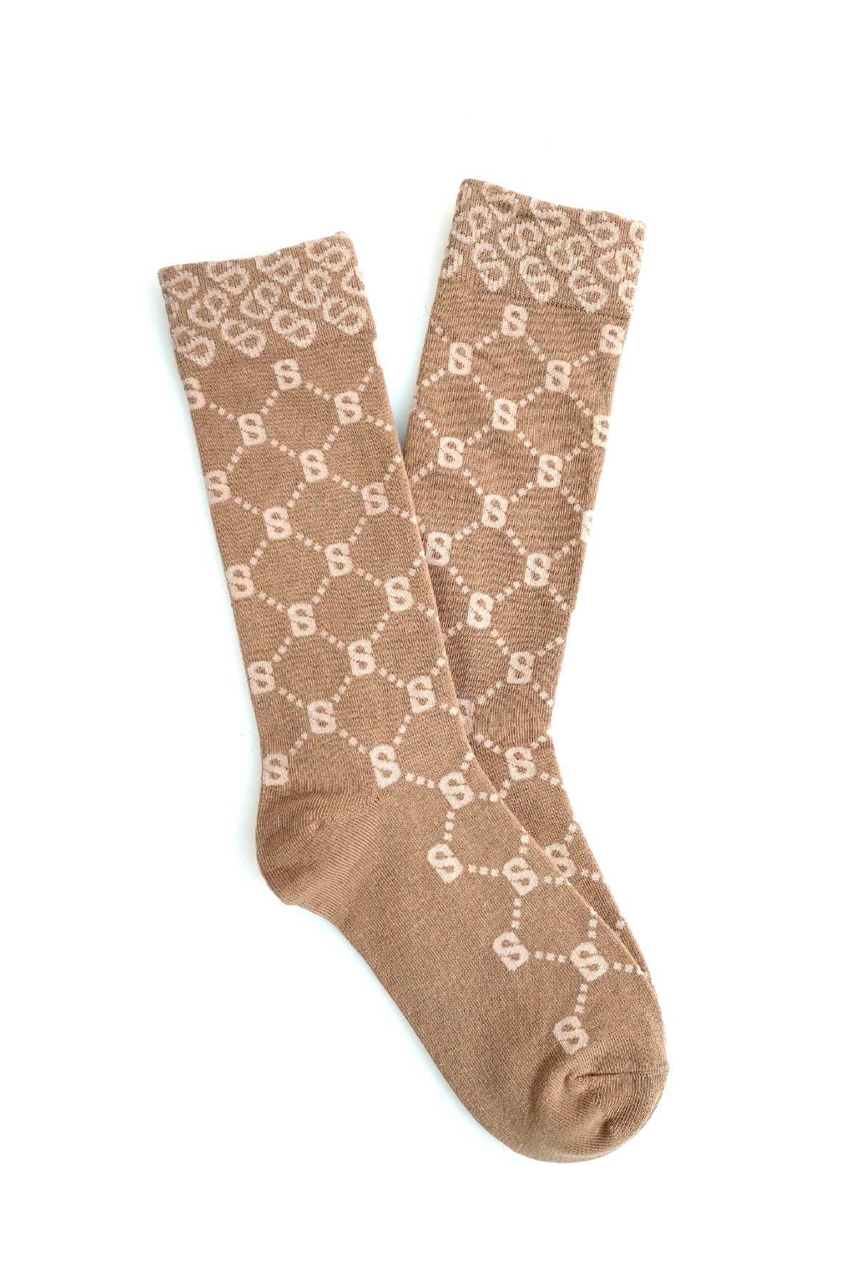 Monogram Çorap Kahverengi