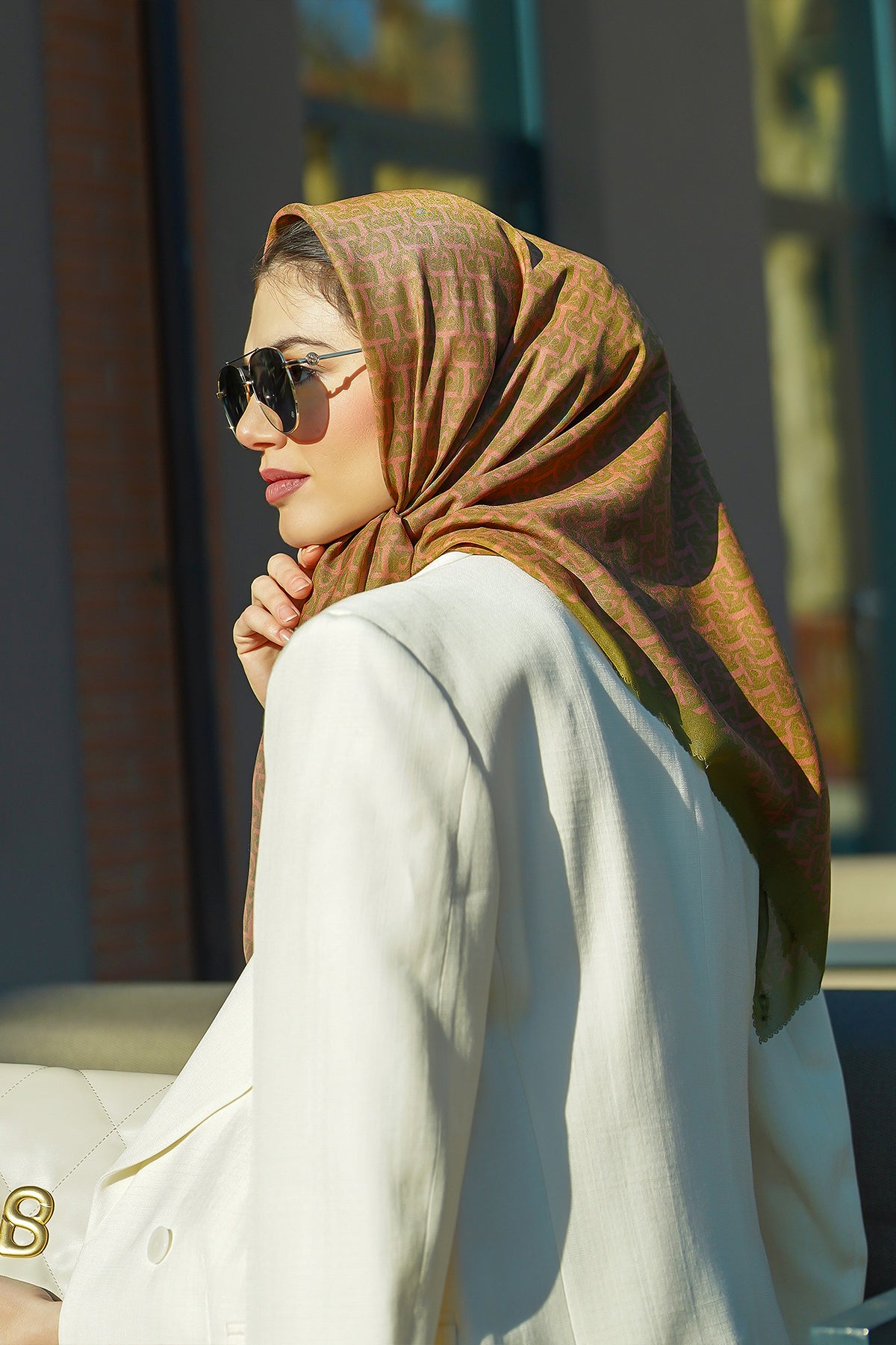 Bimu Voile Square - Peach Soda