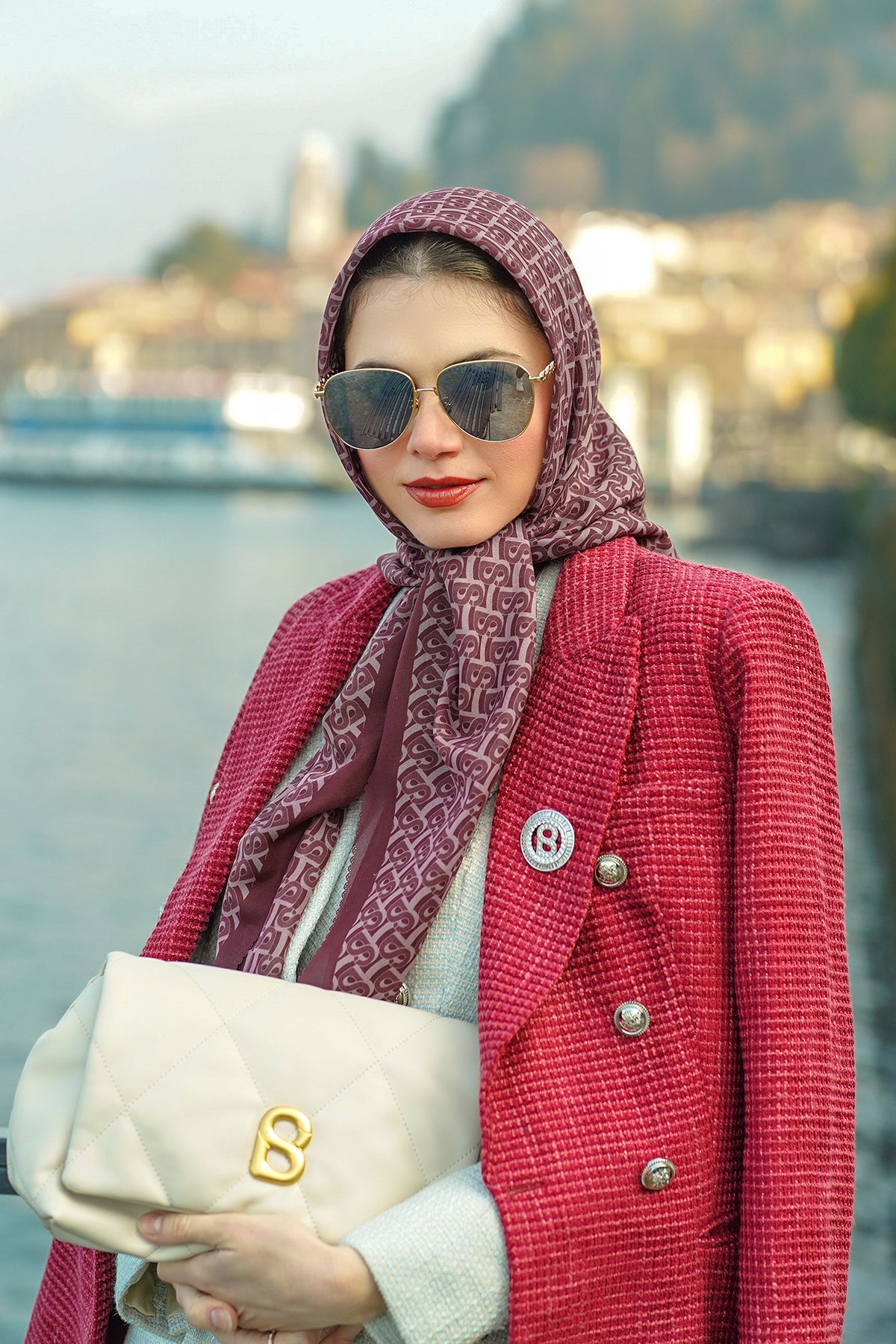 Bimu Voile Square - Red Velvet