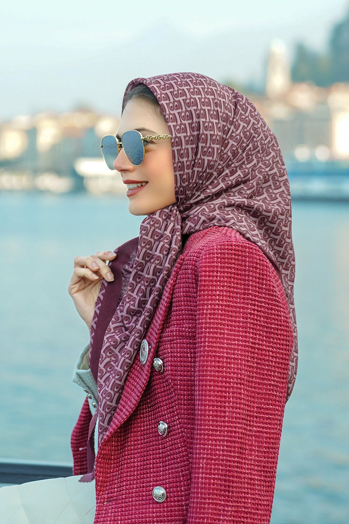 Bimu Voile Square - Red Velvet