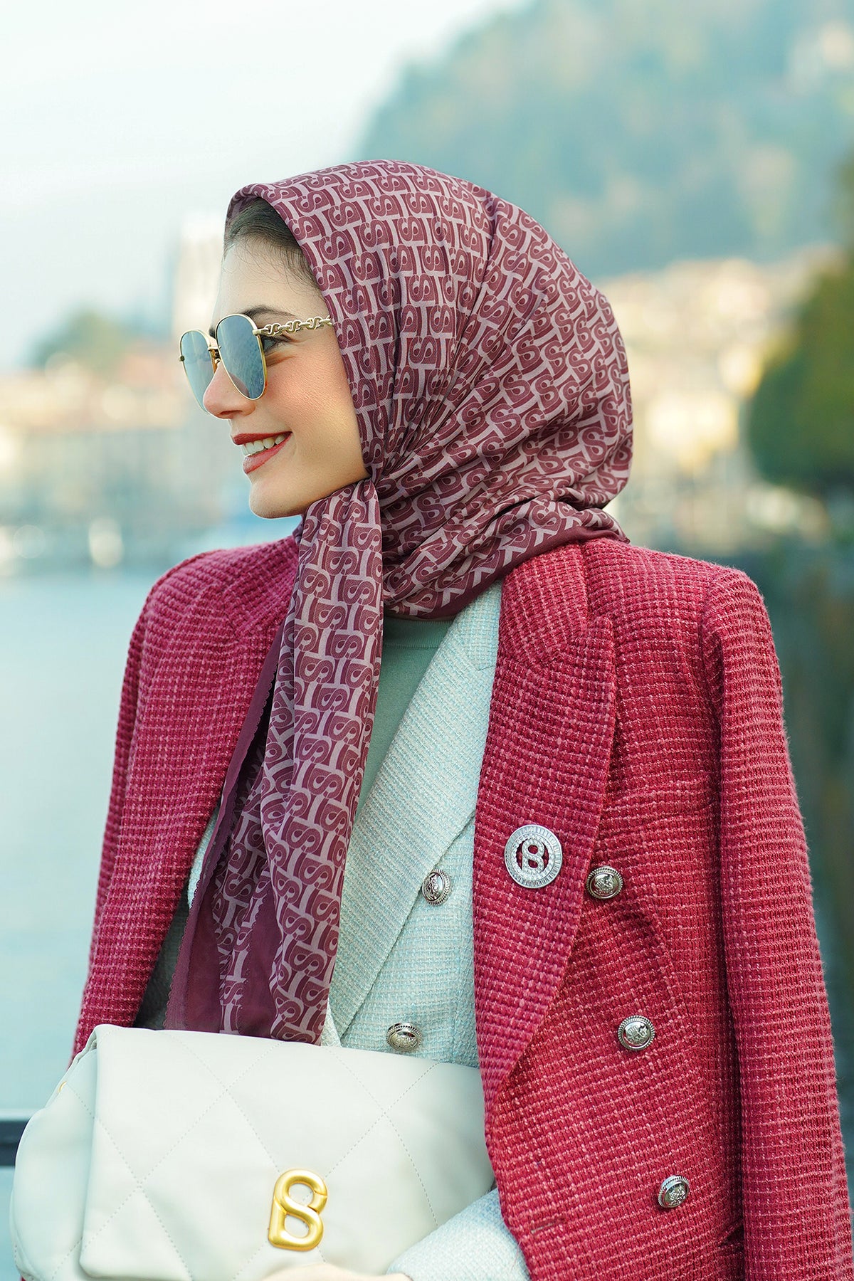 Bimu Voile Square - Red Velvet