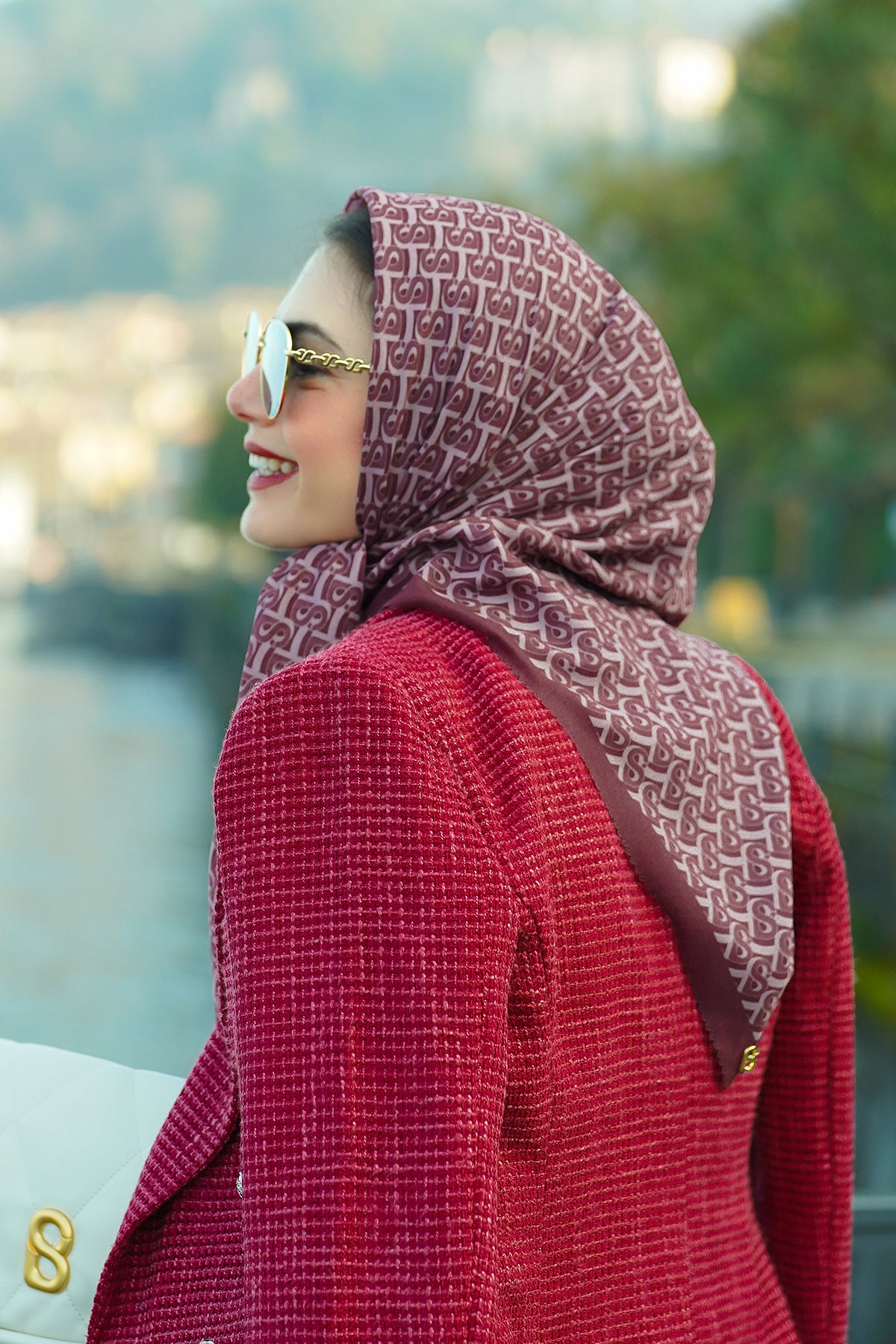 Bimu Voile Square - Red Velvet