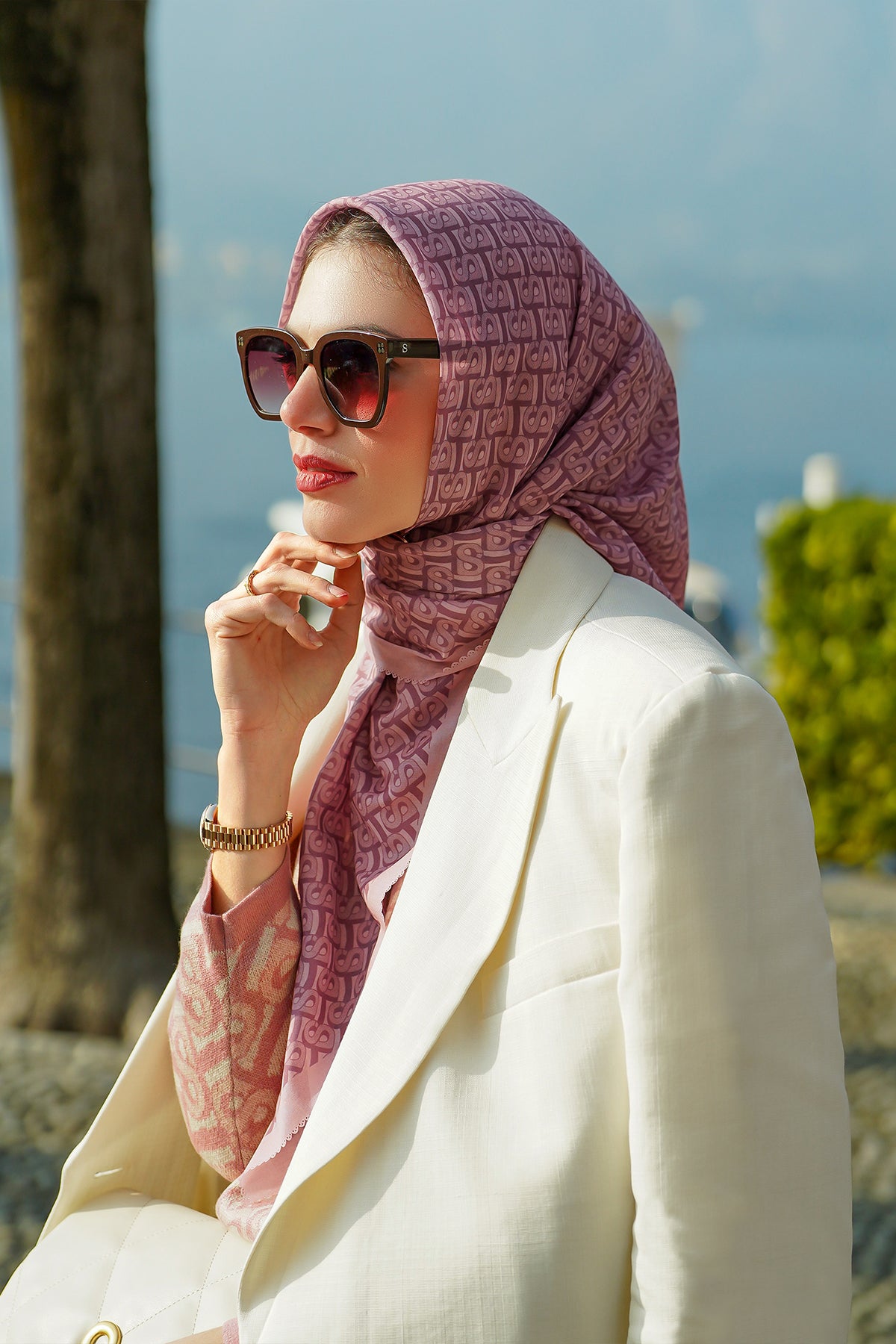 Bimu Voile Square - Strawberry Milk