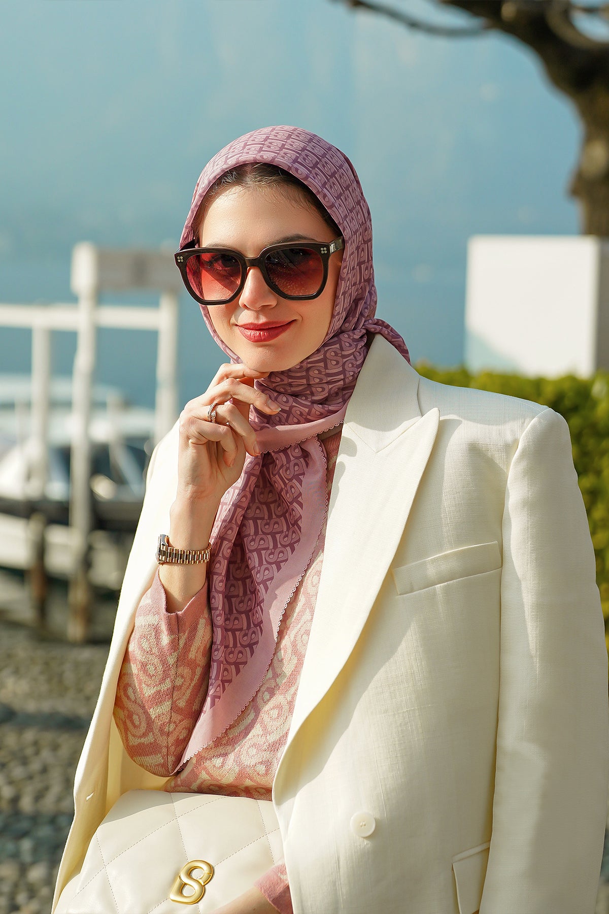 Bimu Voile Square - Strawberry Milk