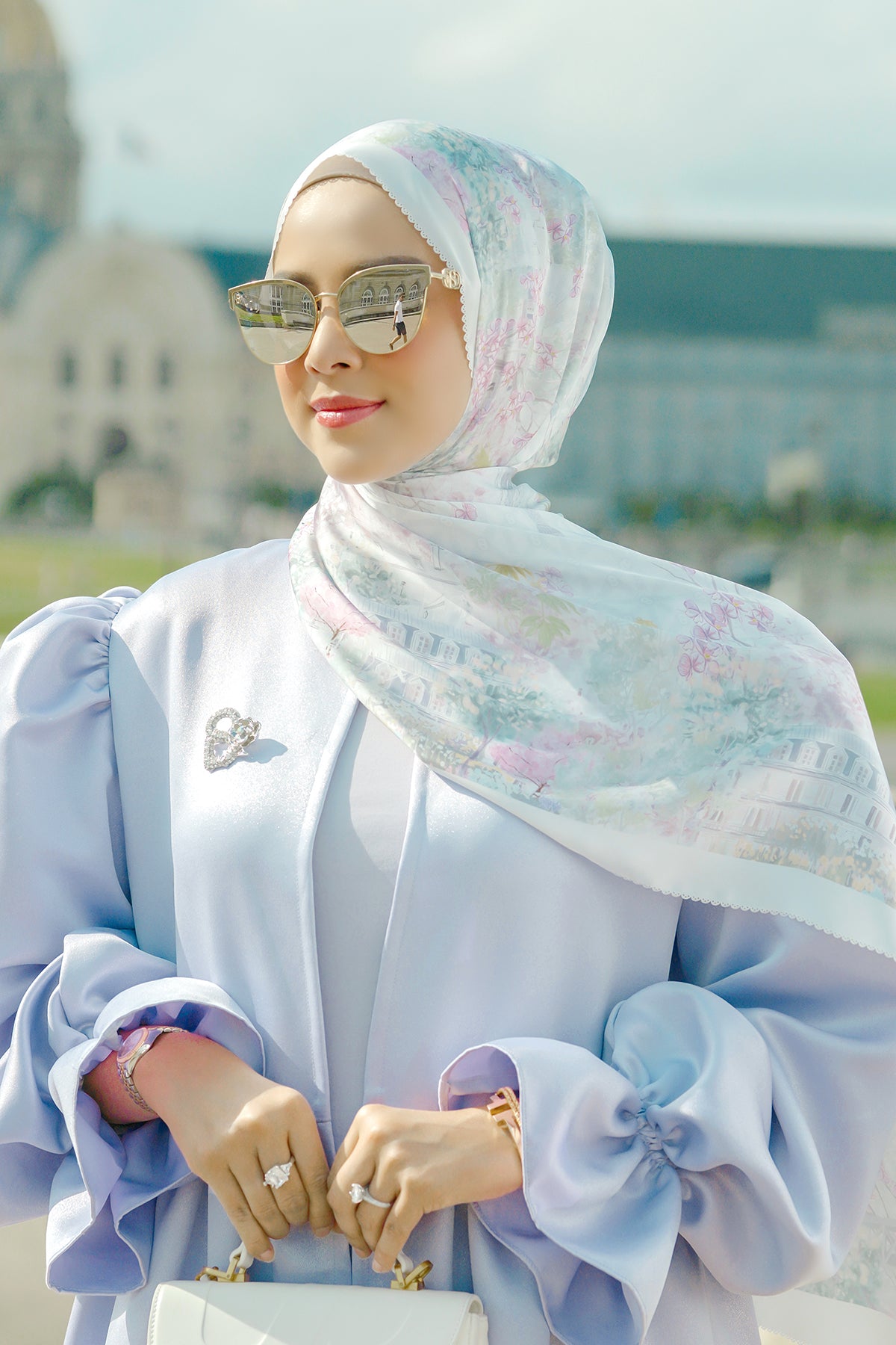 The Parisian Satin Shawl - Perle