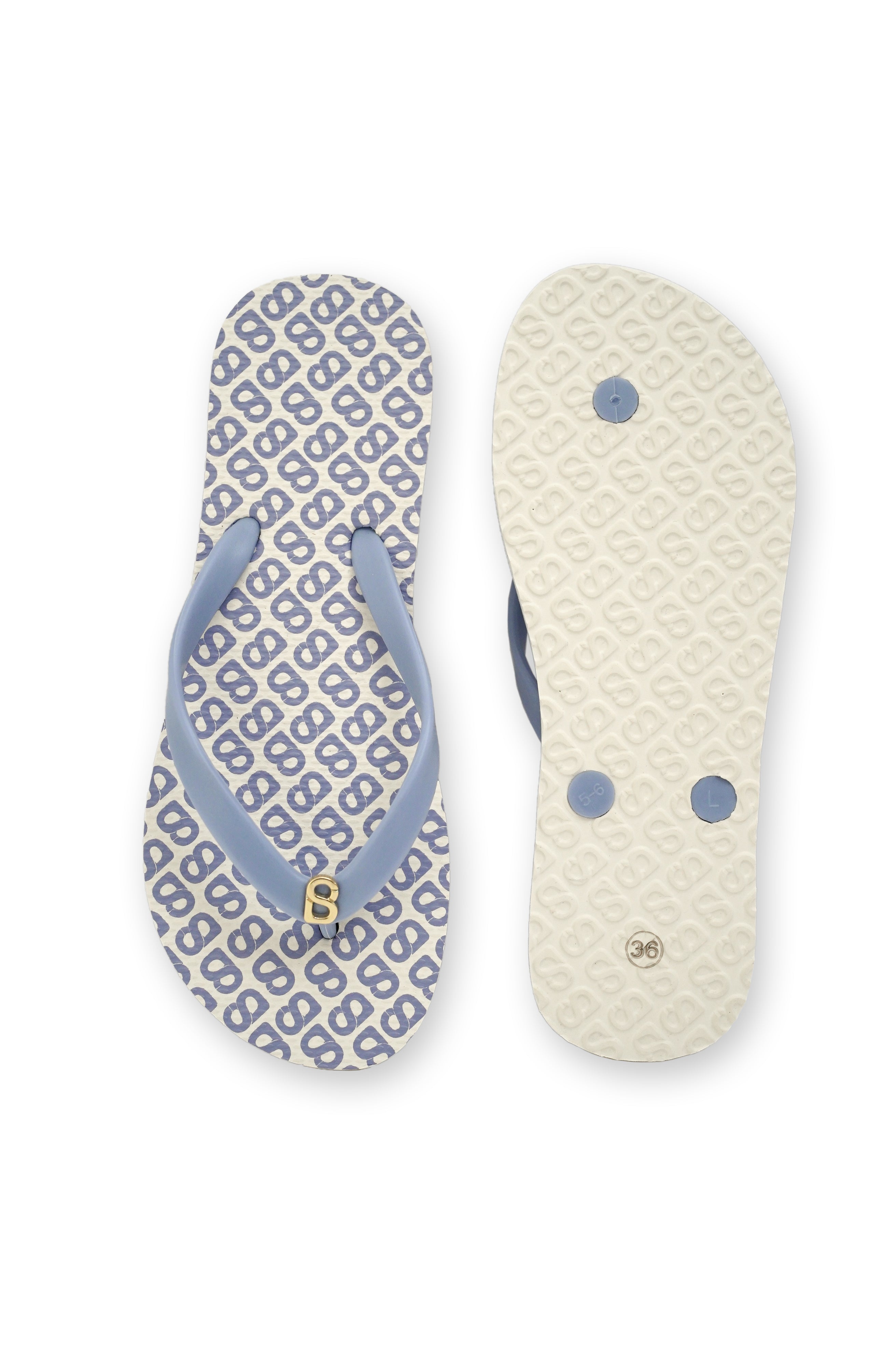 Tapis Flip Flop - White Blue