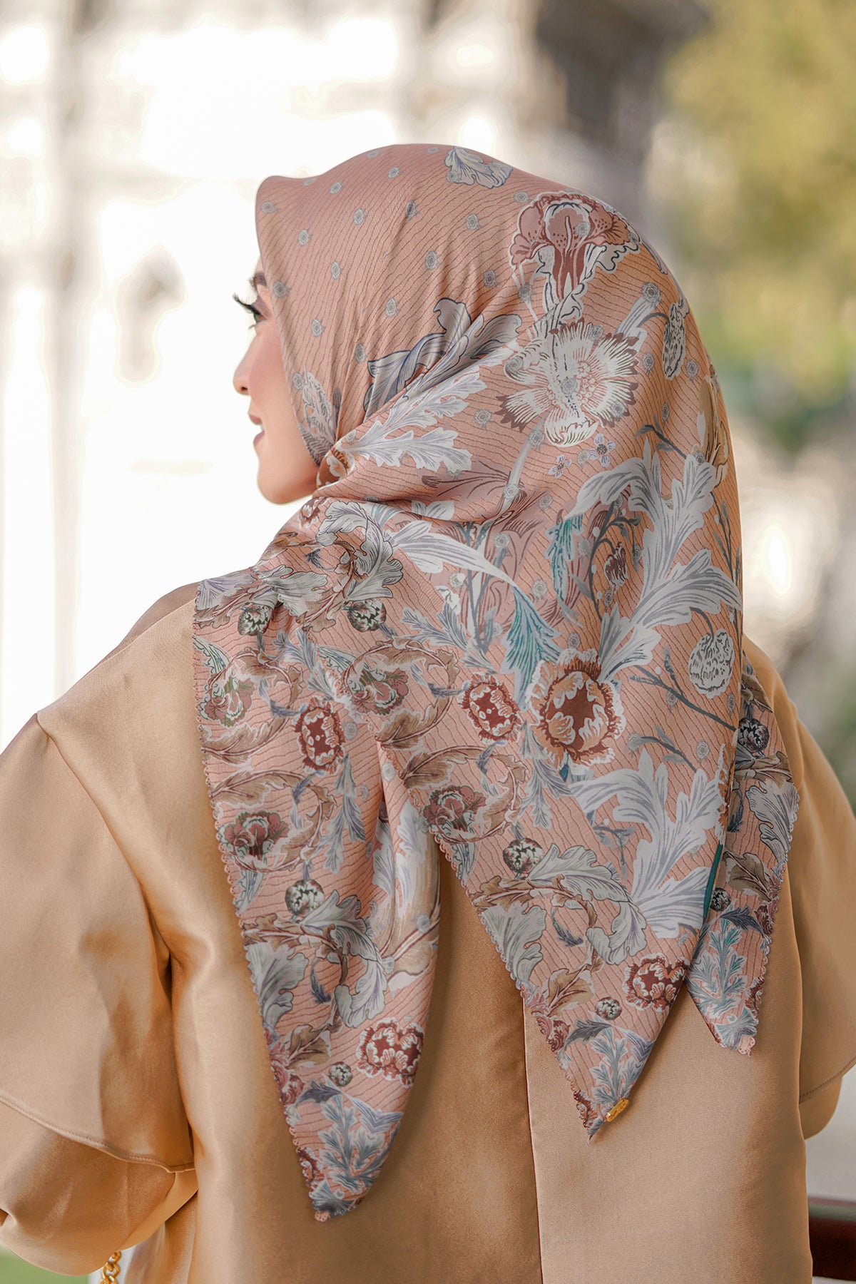 Royale Saten Kare - Papaya