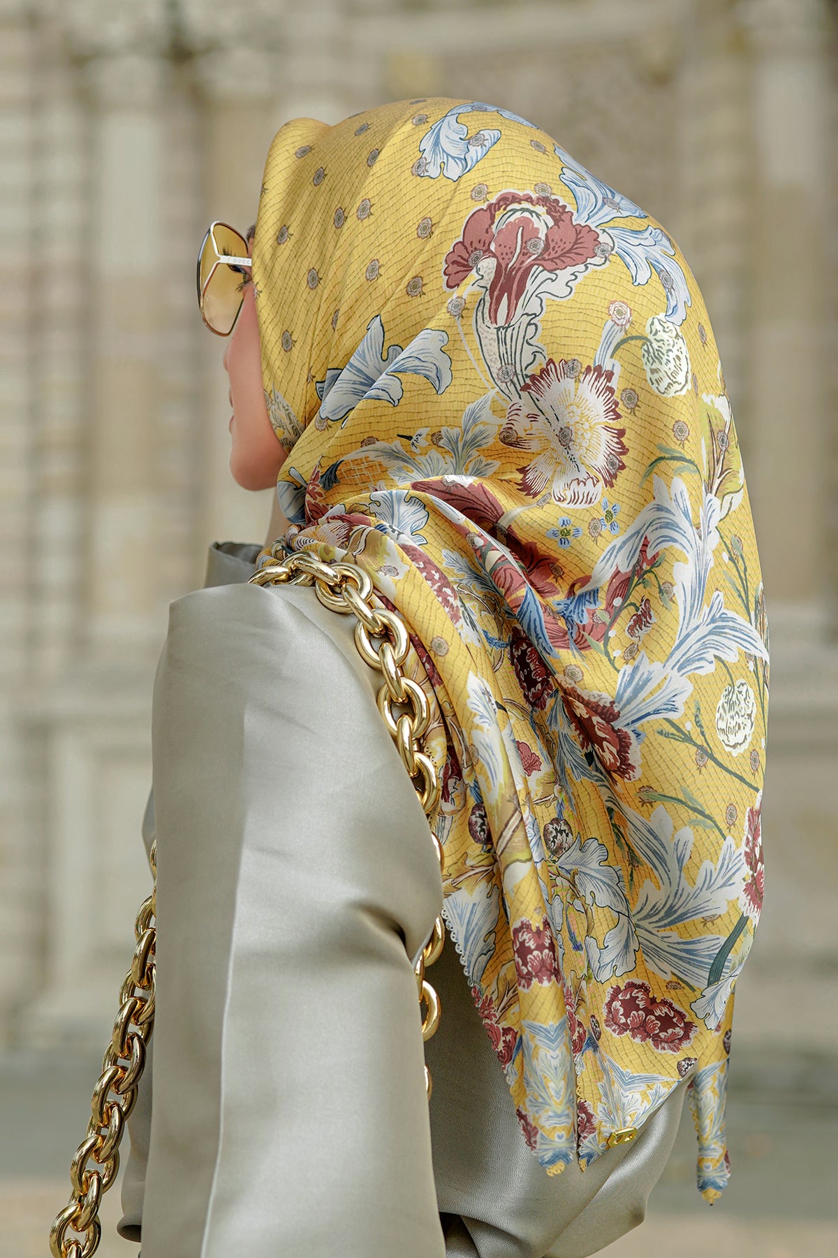 The Royale Satin Square - Yellow