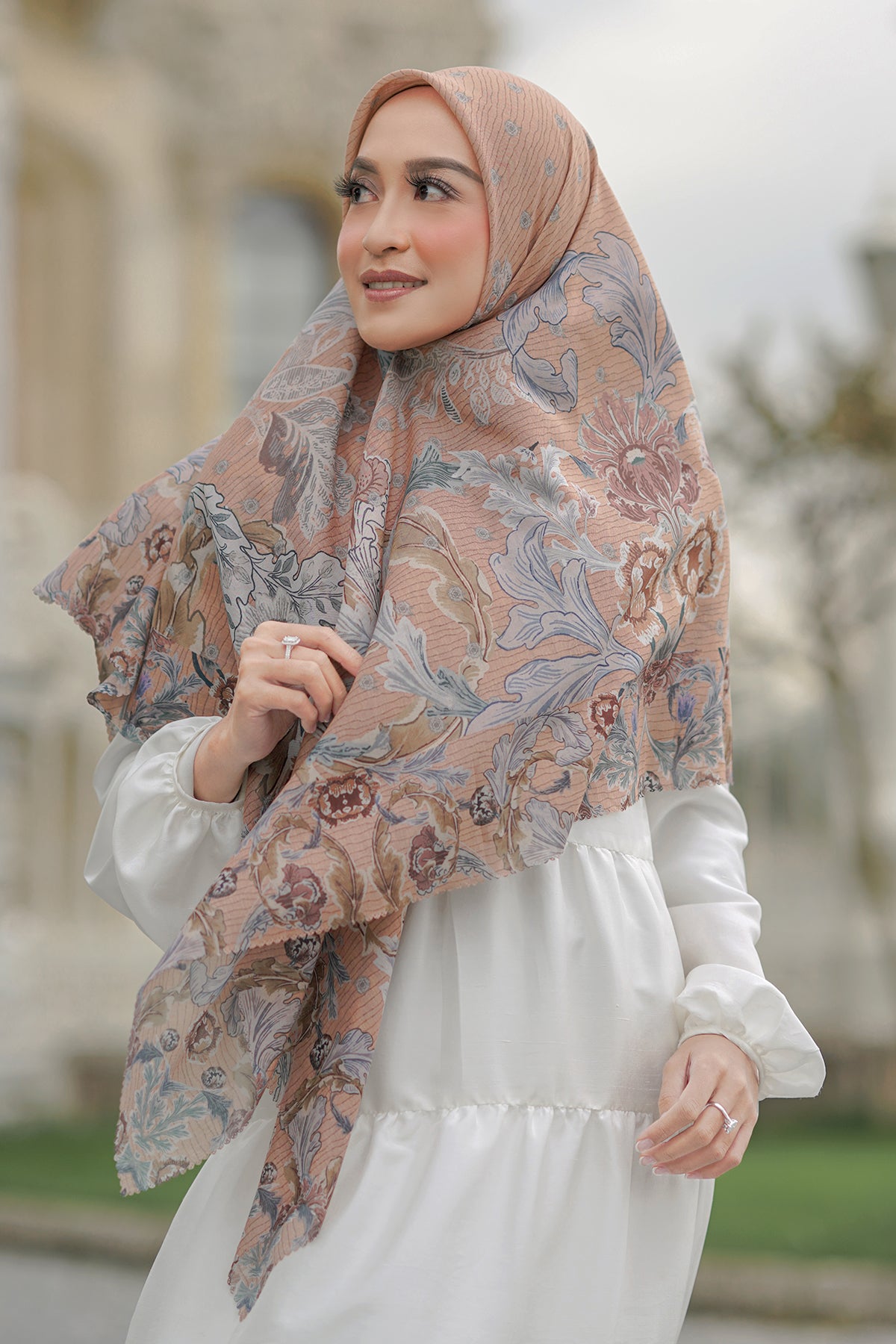 The Royale Voal Square XL - Papaya