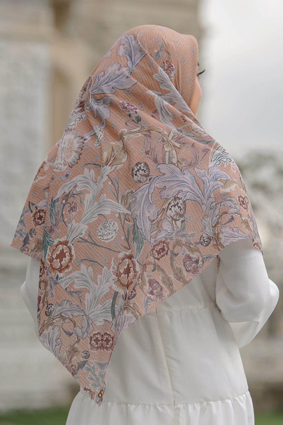 The Royale Voal Square XL - Papaya