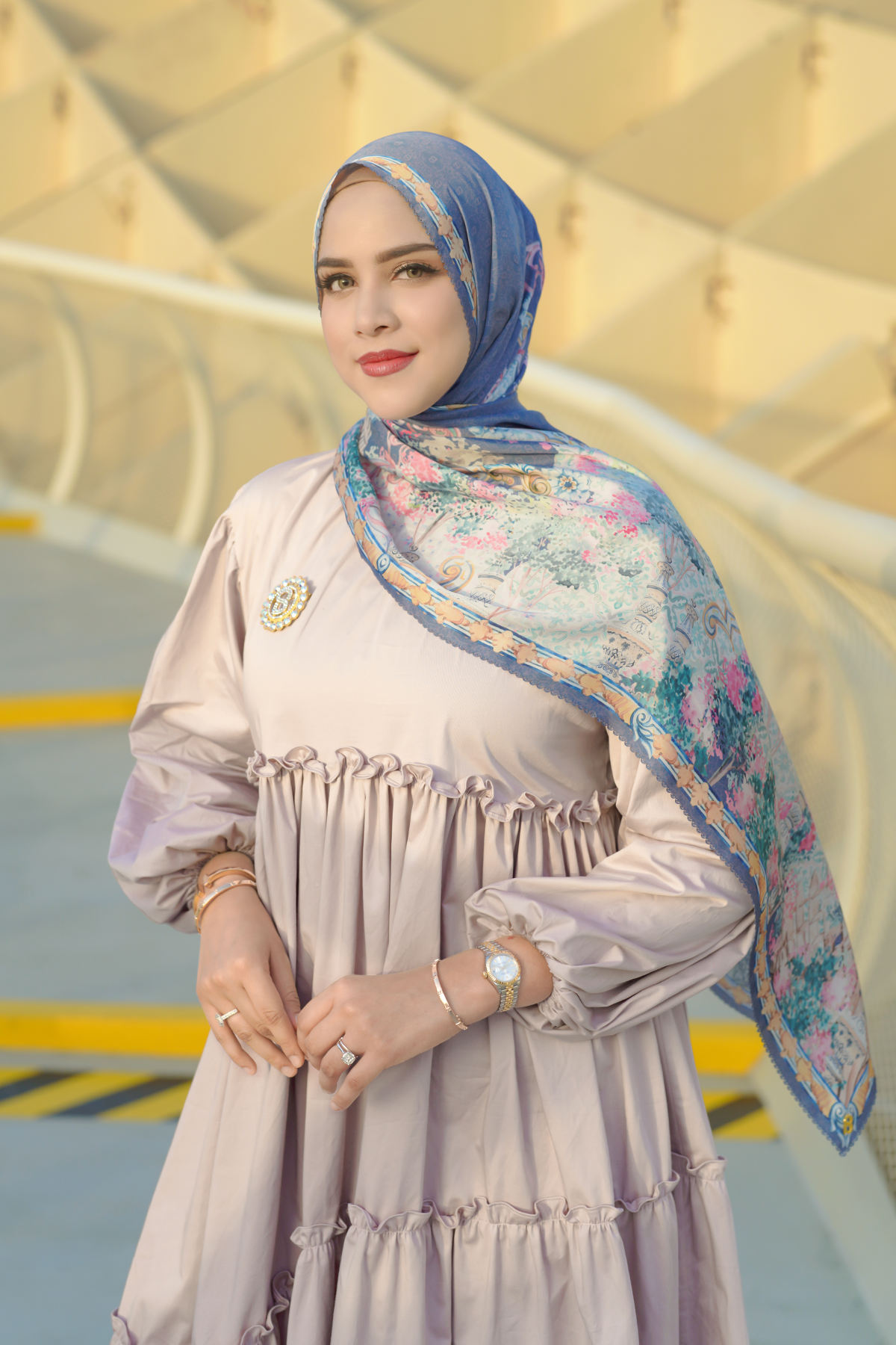 The Sevilla Satin Shawl - Marina