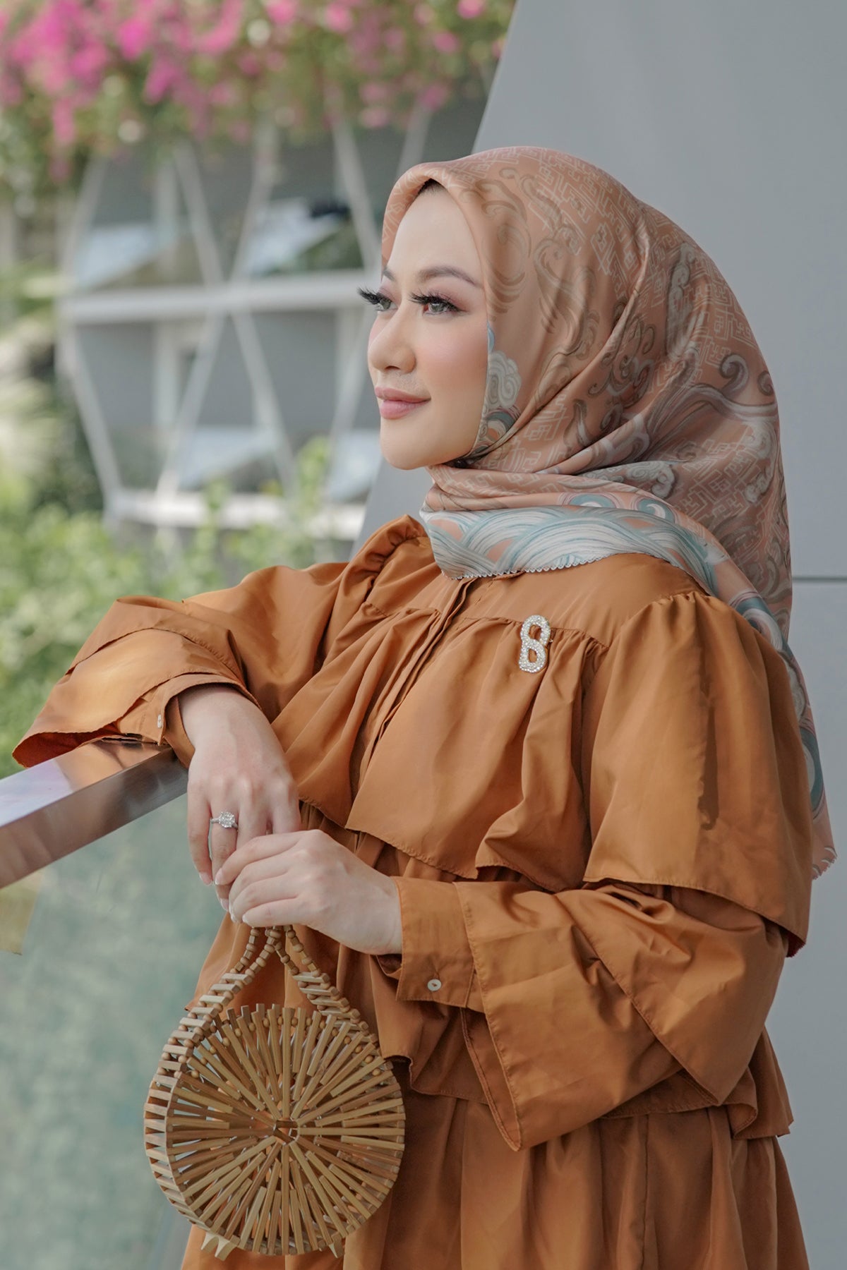 The Wave Satin Square in Sunset