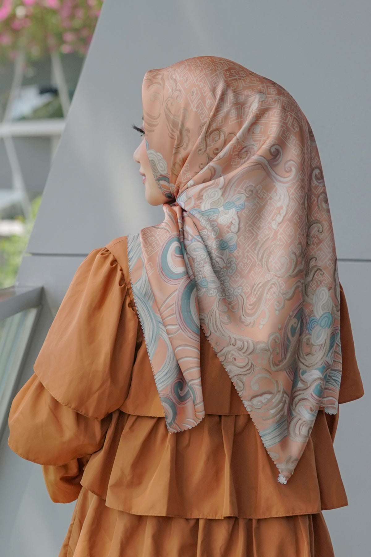 The Wave Satin Square in Sunset