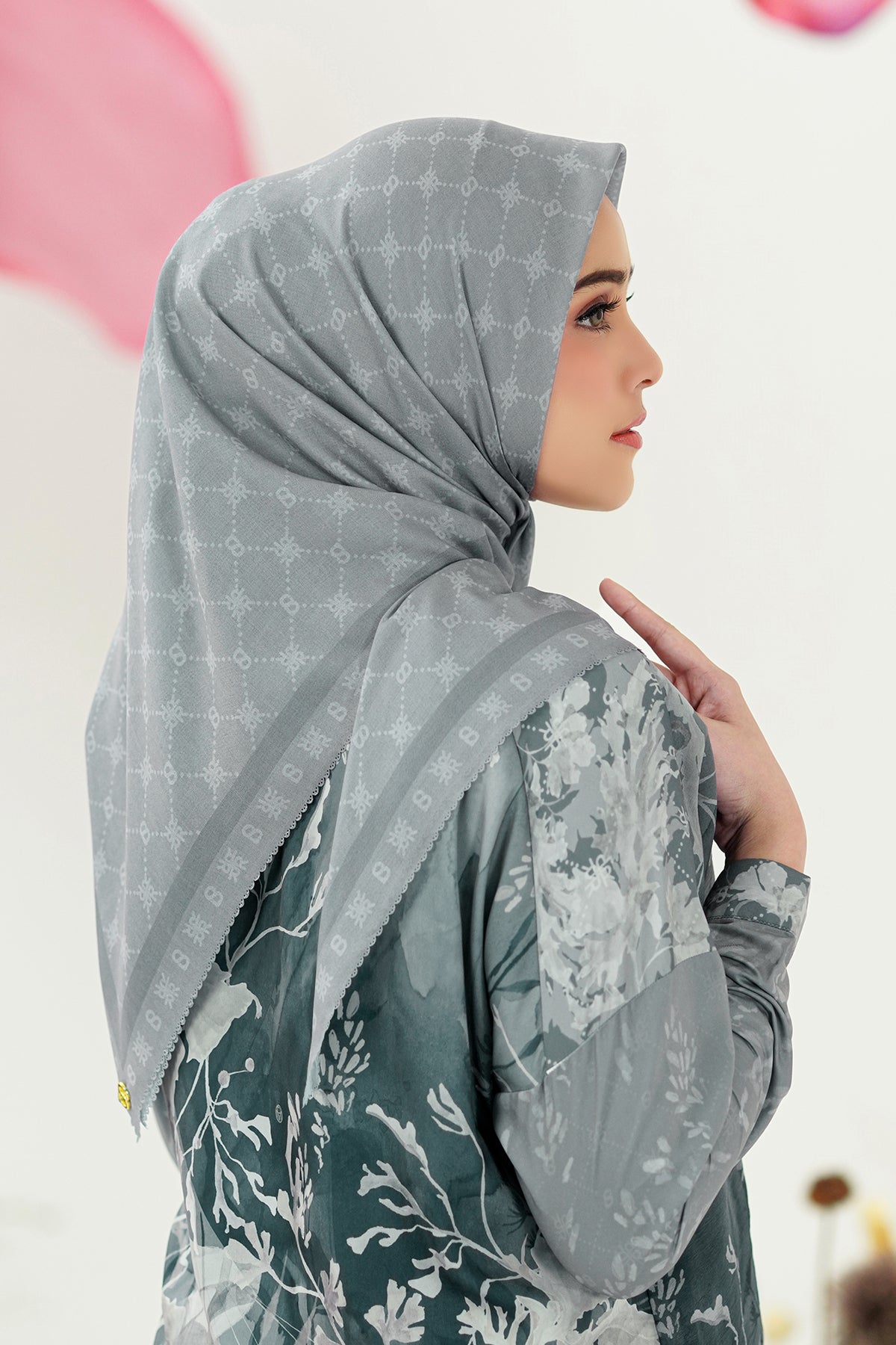 Xanadu Monogram Voal Square - Tornado