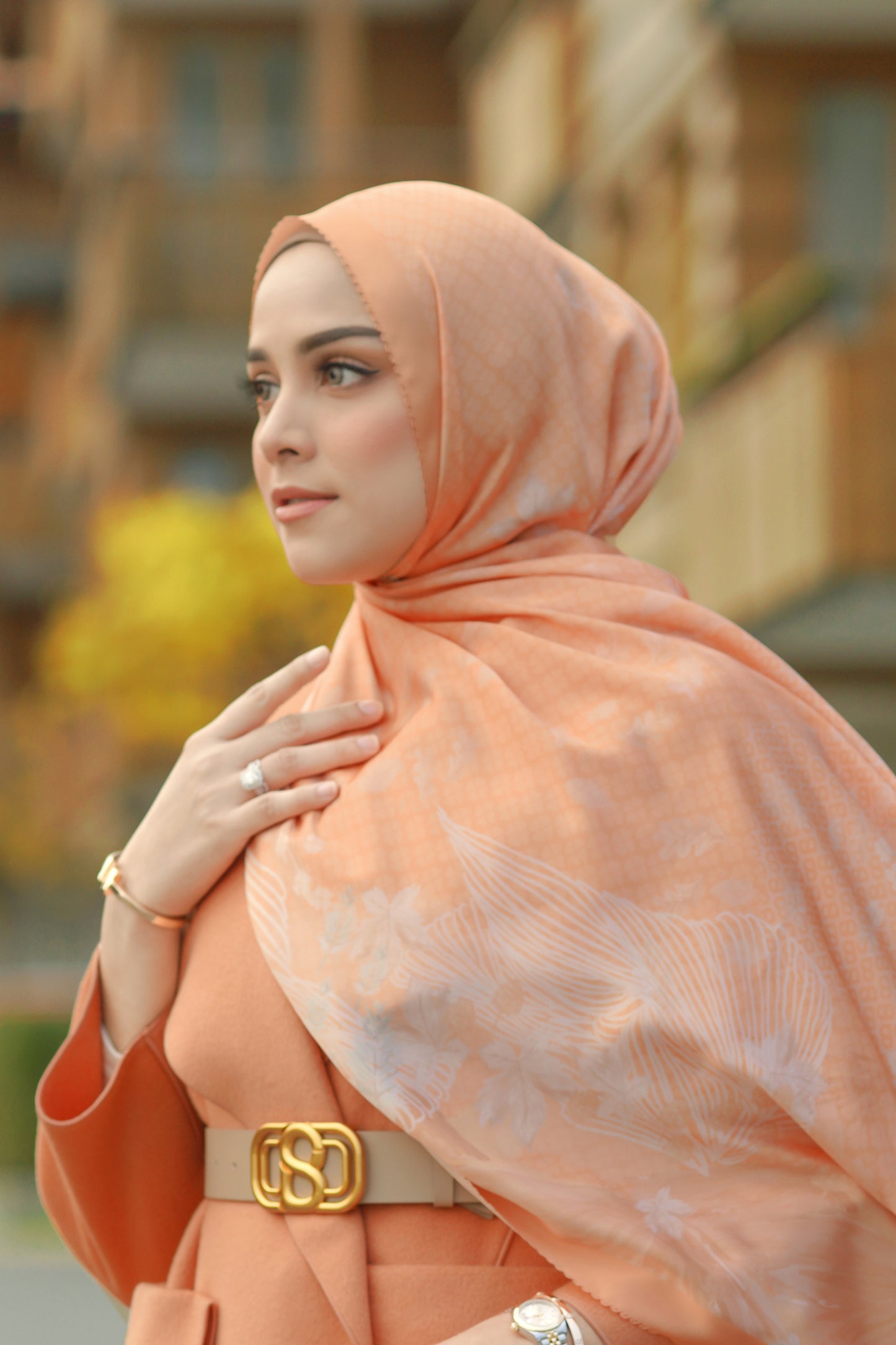 Iseltwald Saten Şal - Sunkist