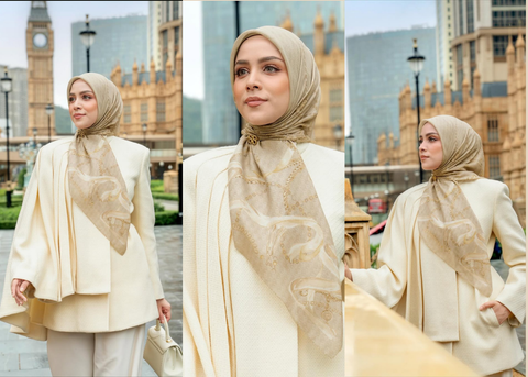 Baju Ivory Cocok dengan Jilbab Warna Apa