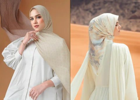 Jilbab Warna Ivory