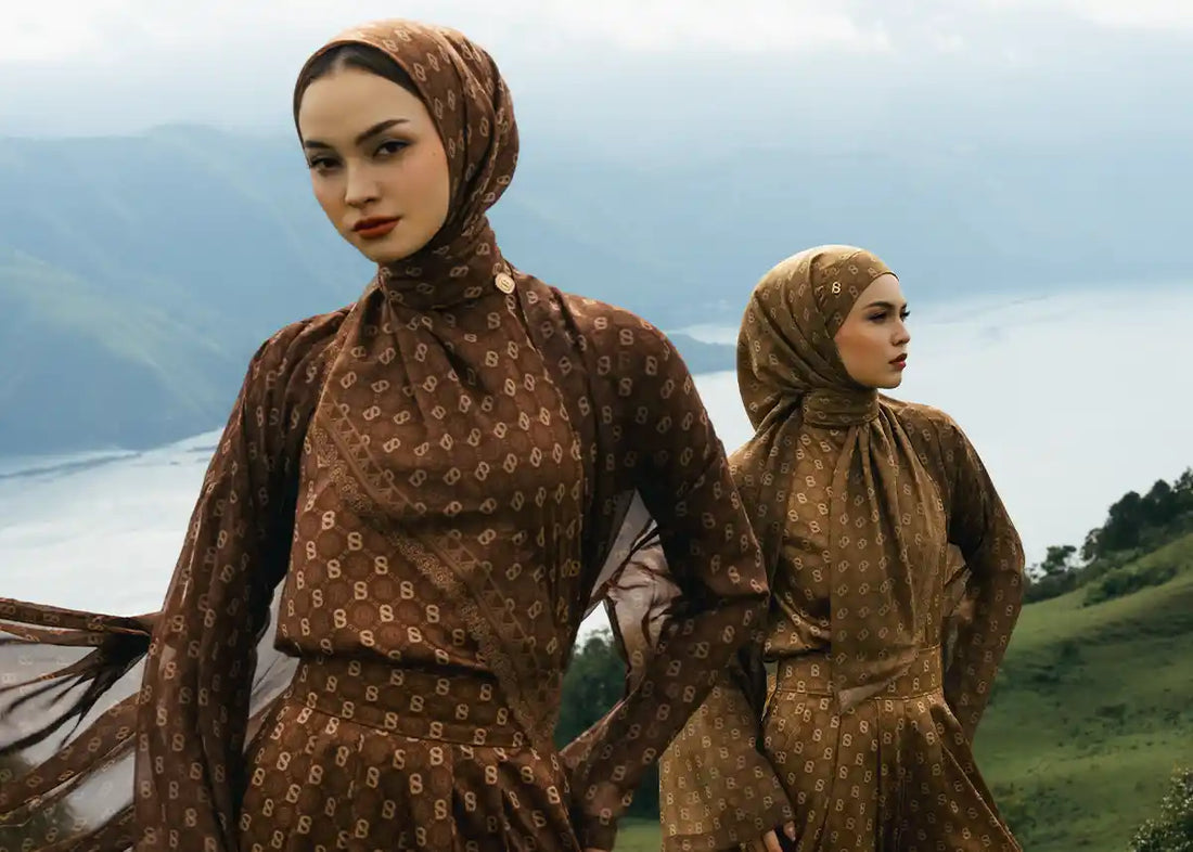 6 Koleksi Jilbab Warna Mocca dari Buttonscarves