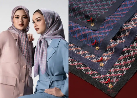 Jilbab Motif Monogram Buttonscarves
