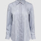 The Editor Satin Shirt - Grey