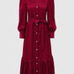 Amy Bimu Ruffle Dress - Red