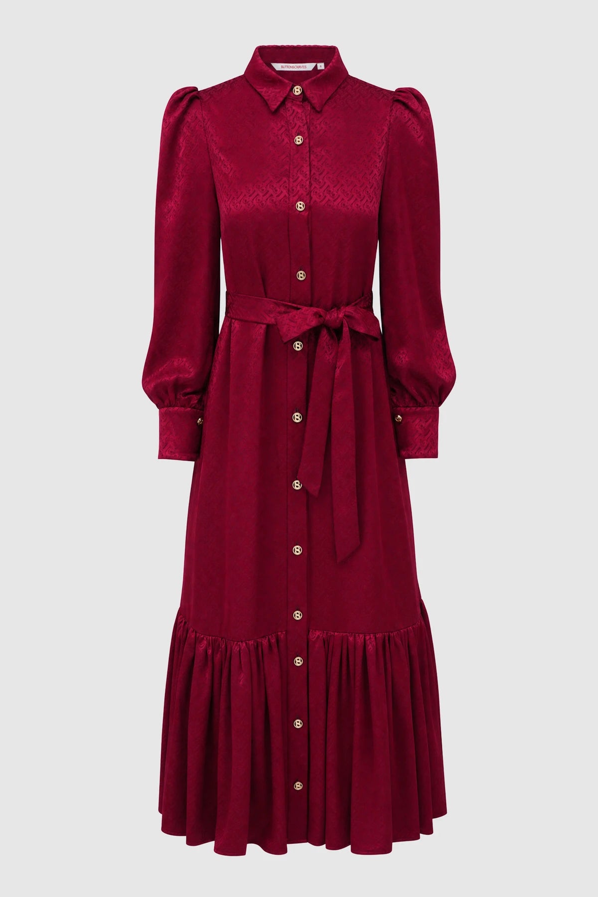 Amy Bimu Ruffle Dress - Red